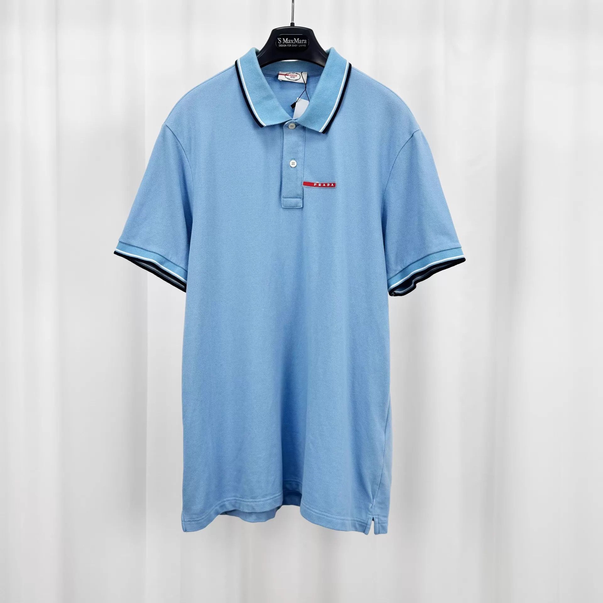 トップス PRADA Rubber Logo s/s Polo Shirt Prada Prada Rubber Logo Red Polo Shirt | Grailed