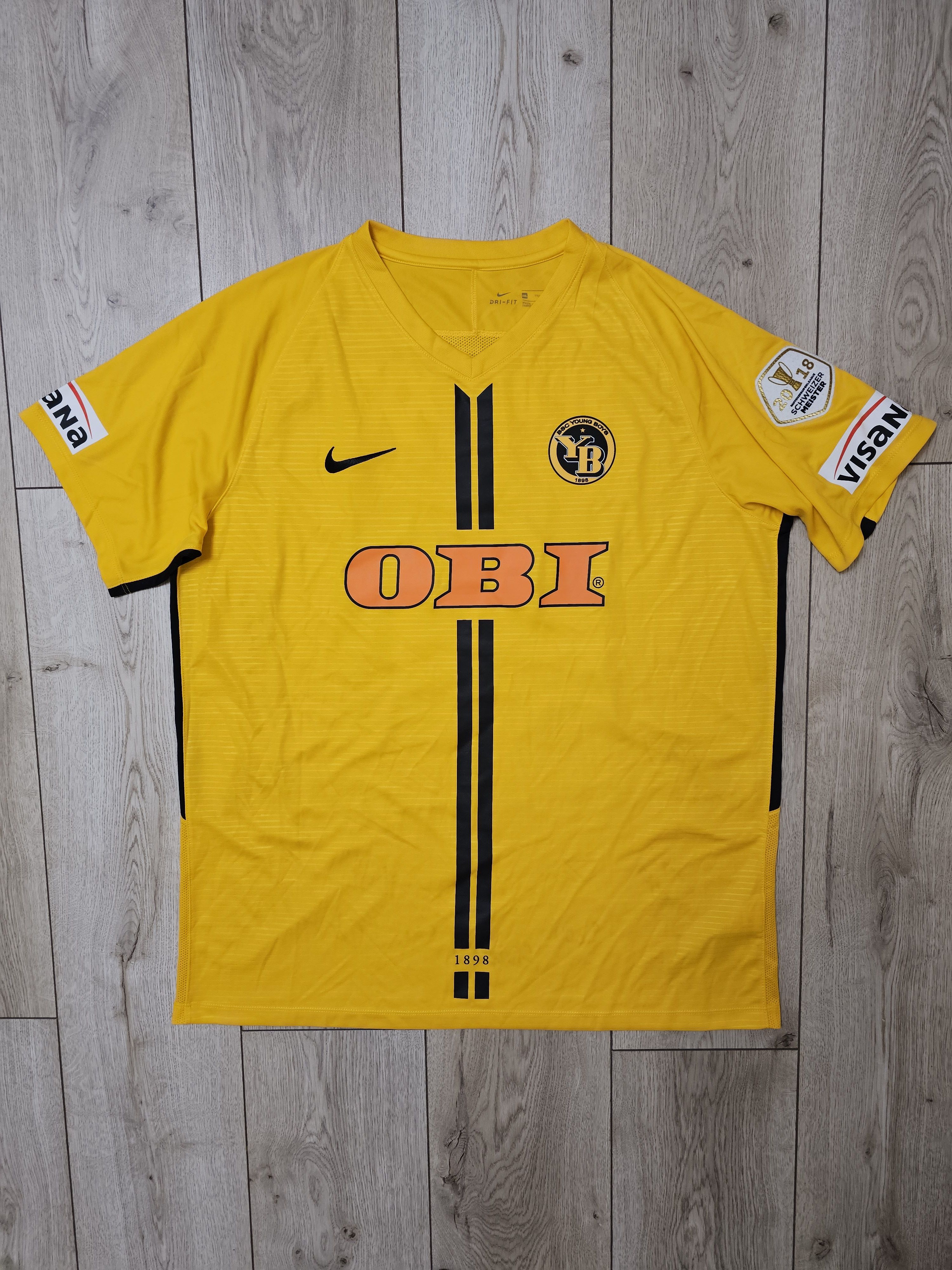 Nike YOUNG BOYS 2018 2019 HOME FOOTBALL SHIRT SOCCER JERSEY Size US XXL / EU 58 / 5 - 1 Thumbnail