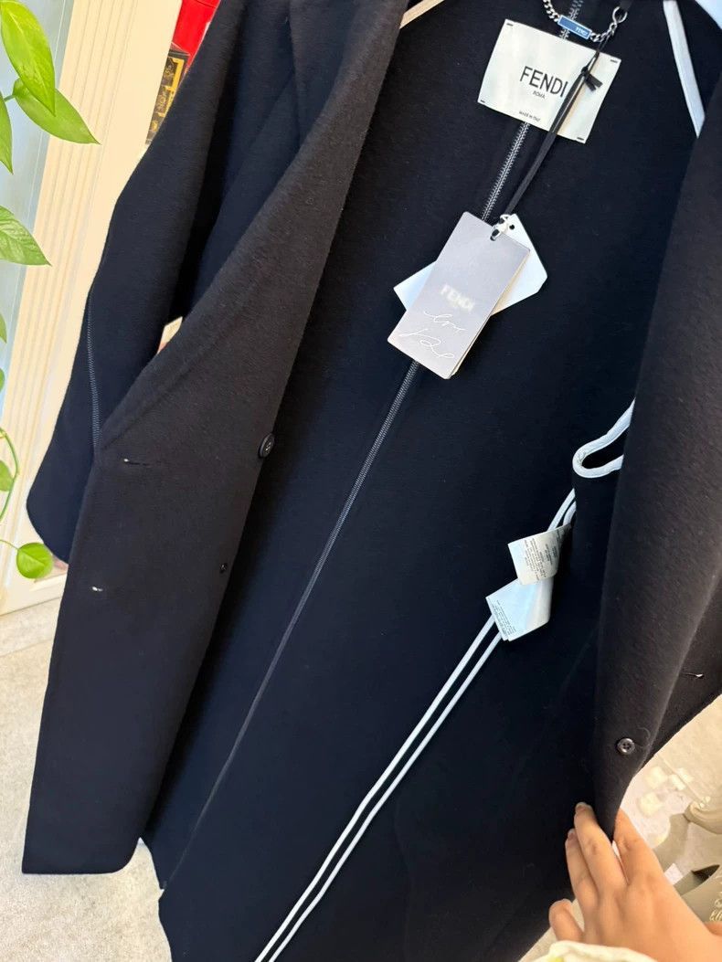 Fendi Fendi Black Women's Zip Coat with Tags Size US L / EU 52-54 / 3 - 8 Thumbnail