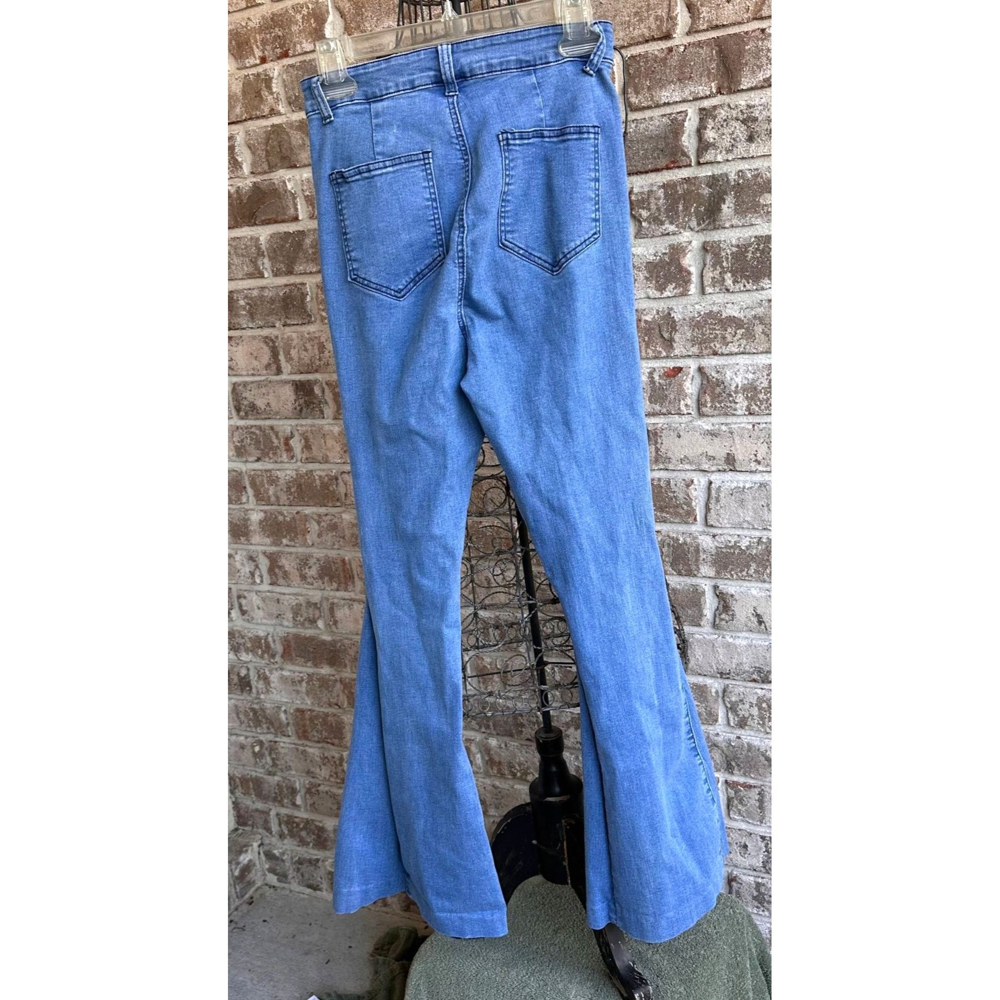 Designer Three Bird Nest Jeans Girls XL Denim Bell bottoms High Wais Size 26" / US 2 / IT 38 - 4 Thumbnail