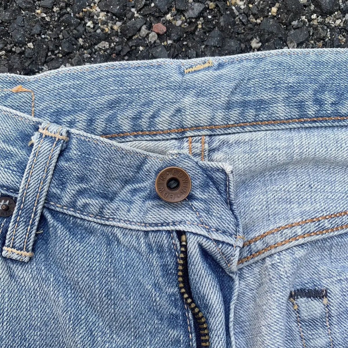 Self Edge 💥 REDLINE 💥 Vintage Edwin 505 Jeans Light Wash Denim Pants Size US 29 - 8 Thumbnail