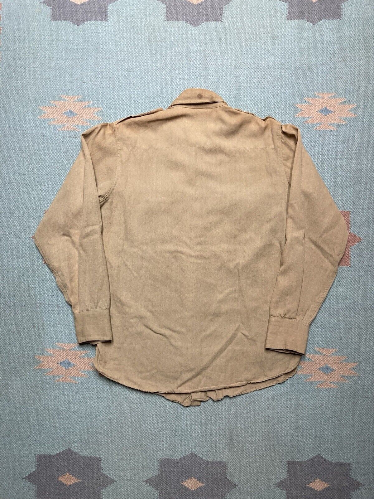 Vintage 1940s Yale military regulation shirt wool gabardine WWII sma Size US S / EU 44-46 / 1 - 8 Thumbnail