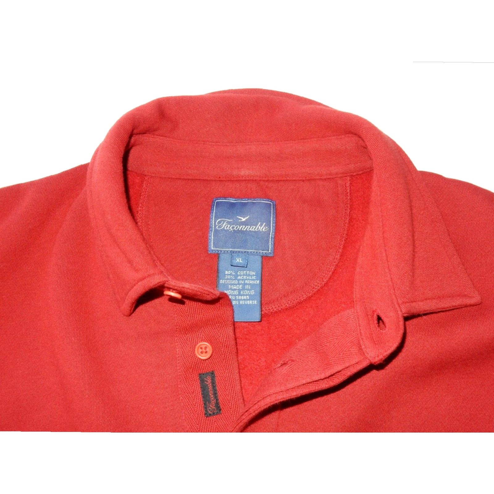 Faconnable Faconnable Mens Sweater Red XL Pullover Size US XL / EU 56 / 4 - 4 Thumbnail