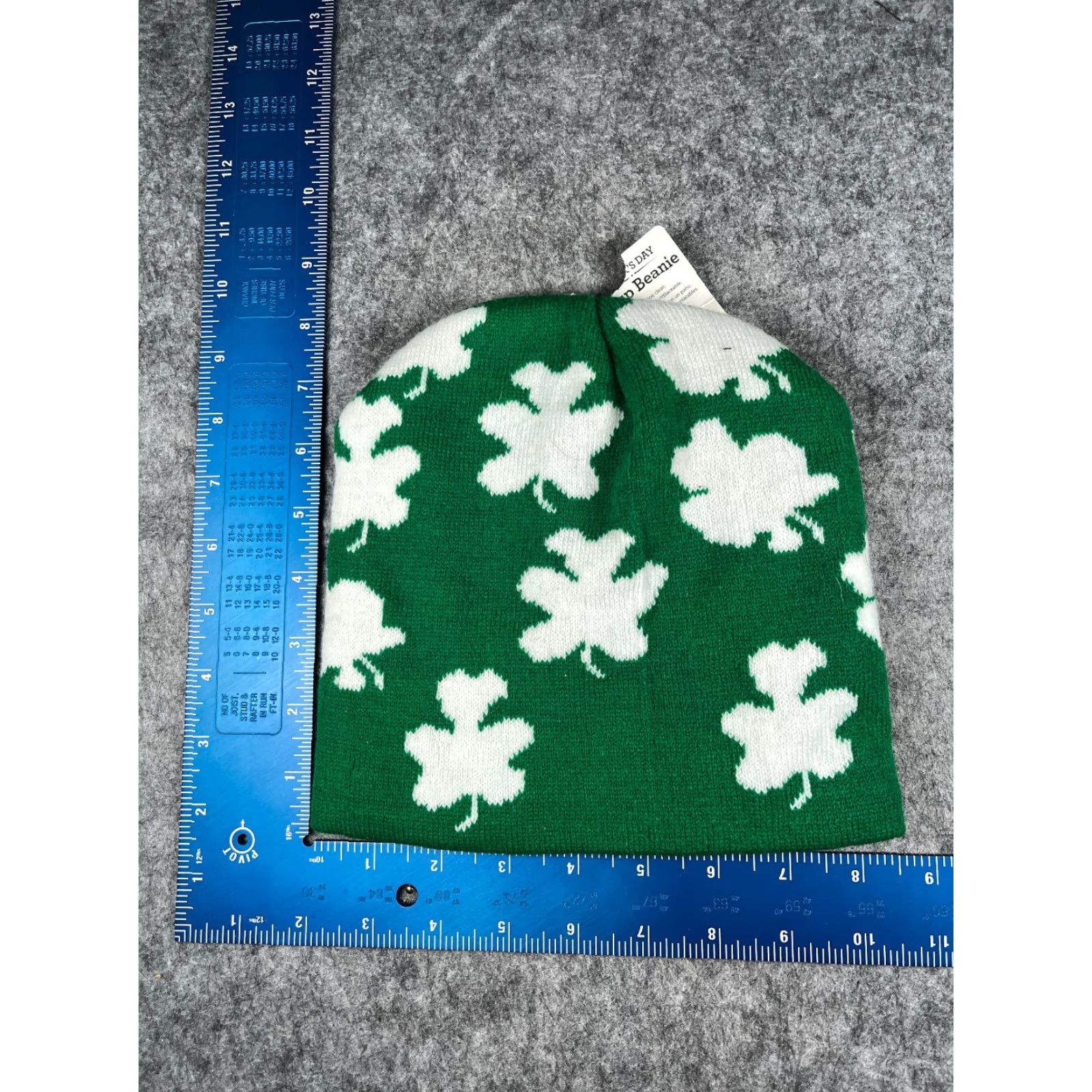 Vintage St Patrick's Day Light Beanie Toque Adult Clover Green Knit Acrylic READ NEW Unbranded Beanie Mens Womens Holiday Green Knit Adult One Size Size ONE SIZE - 4 Thumbnail