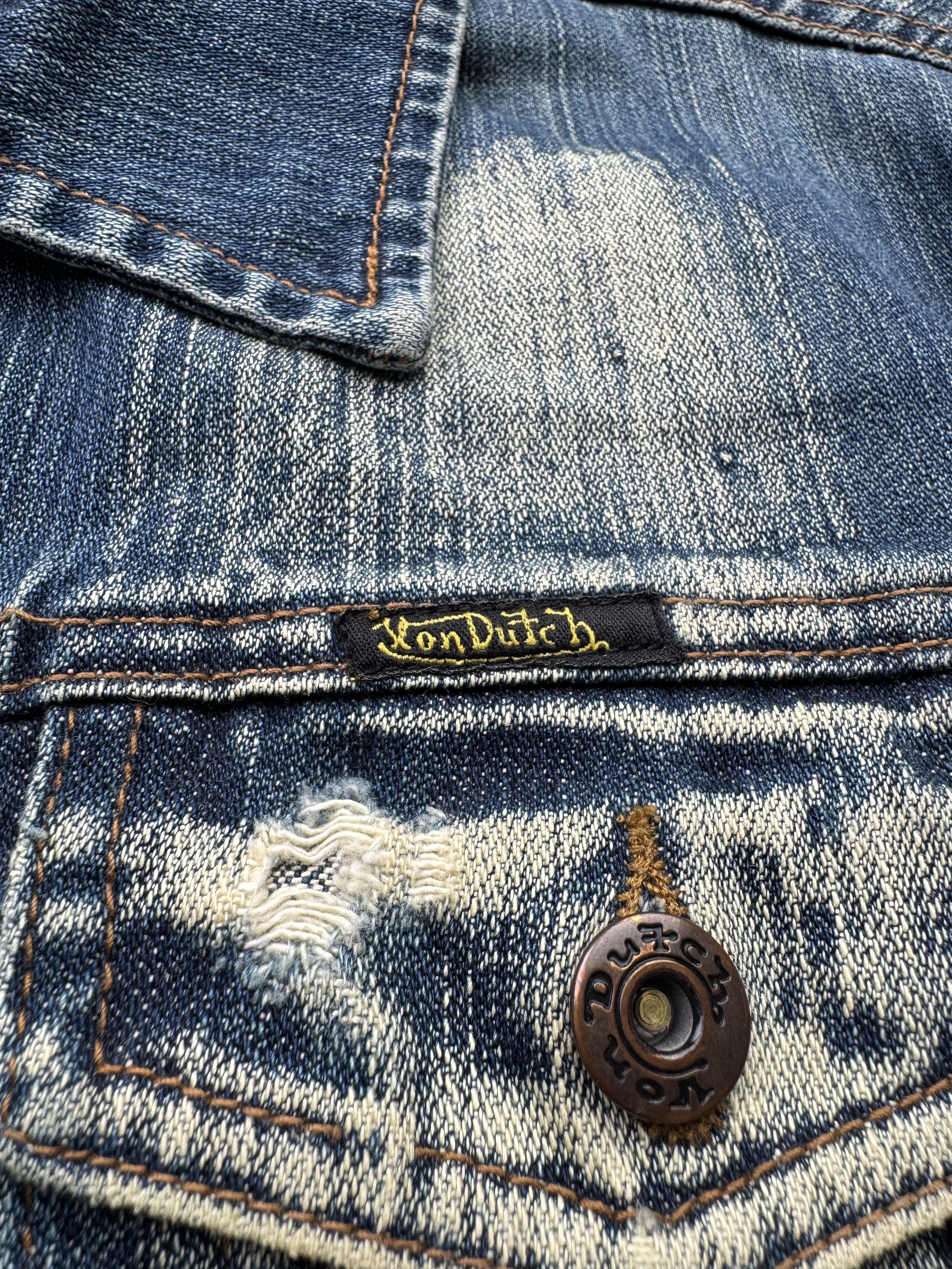 Von Dutch Von Dutch Vintage Cropped Denim Jacket (D10) Size M / US 6-8 / IT 42-44 - 6 Thumbnail