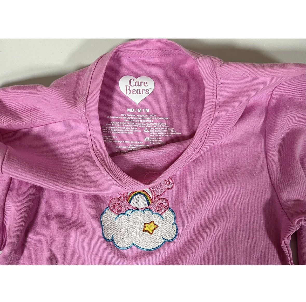 Japanese Brand Care Bears Pink Long Sleeve T-Shirt Top Blouse Tee Size M 💗✨ Size M / US 6-8 / IT 42-44 - 3 Thumbnail