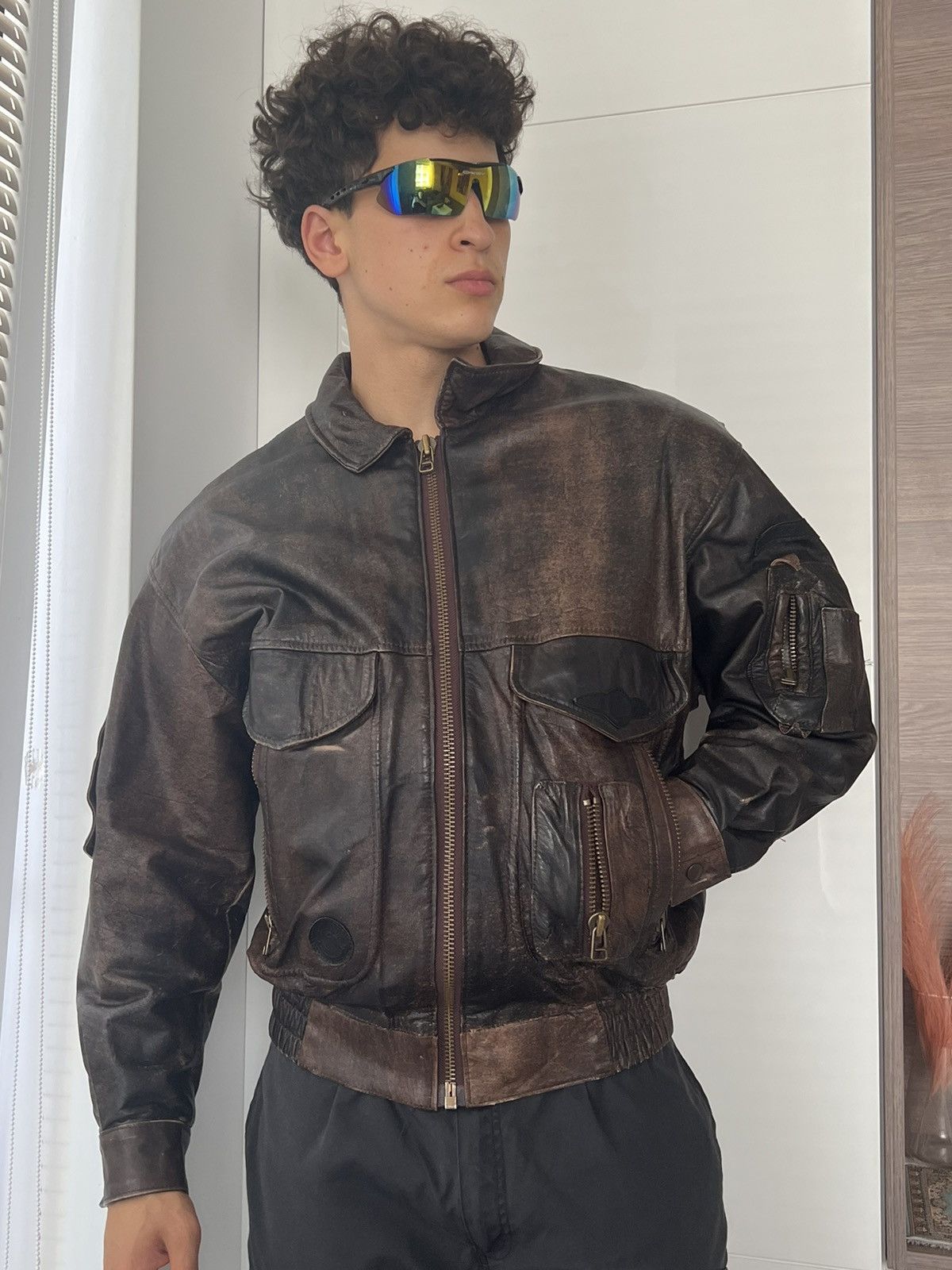 Genuine Leather ‼️Vibtage 60s RRP:600$!Paris Dakar 100% Leather Jacket‼️ Size US L / EU 52-54 / 3 - 21 Thumbnail