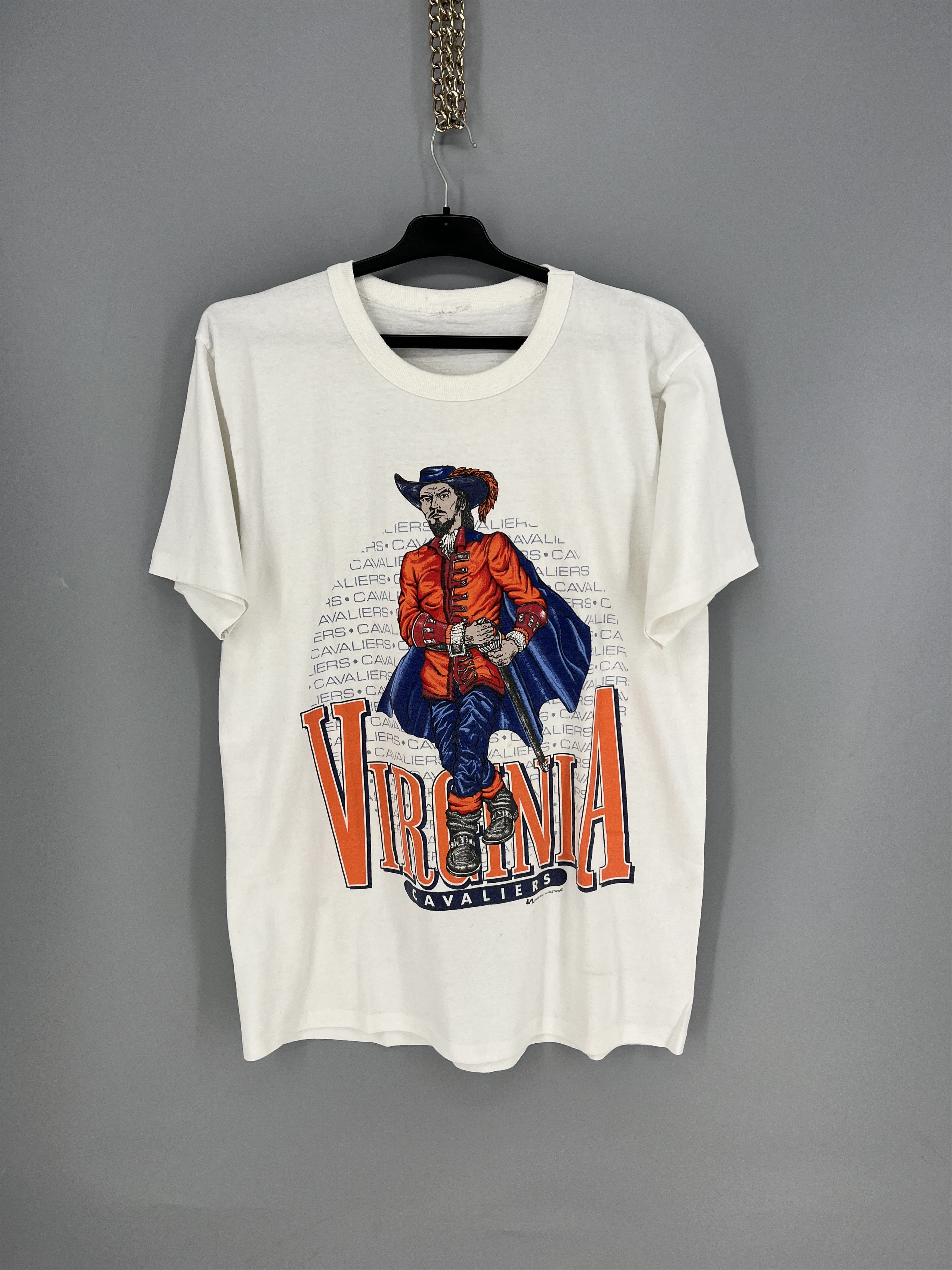 Vintage Vintage 90s UVA Cavaliers Single Stitch T-Shirt Size US M / EU 48-50 / 2 - 1 Thumbnail