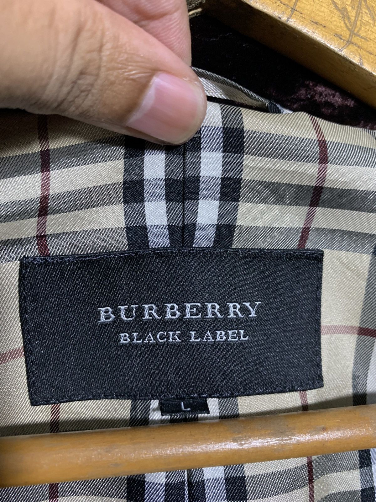 Burberry 🔥BURBERRY BLACK LABEL BURGUNDY VELVET JACKET Size US L / EU 52-54 / 3 - 9 Thumbnail