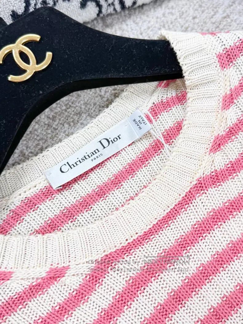 Dior Dior Striped knitted short sleeves Size XS / US 0-2 / IT 36-38 - 5 Thumbnail