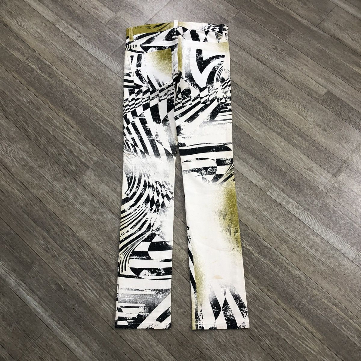 If Six Was Nine 2000s Okiraku Japan Graphics Printed Jeans Size US 28 / EU 44 - 14 Thumbnail
