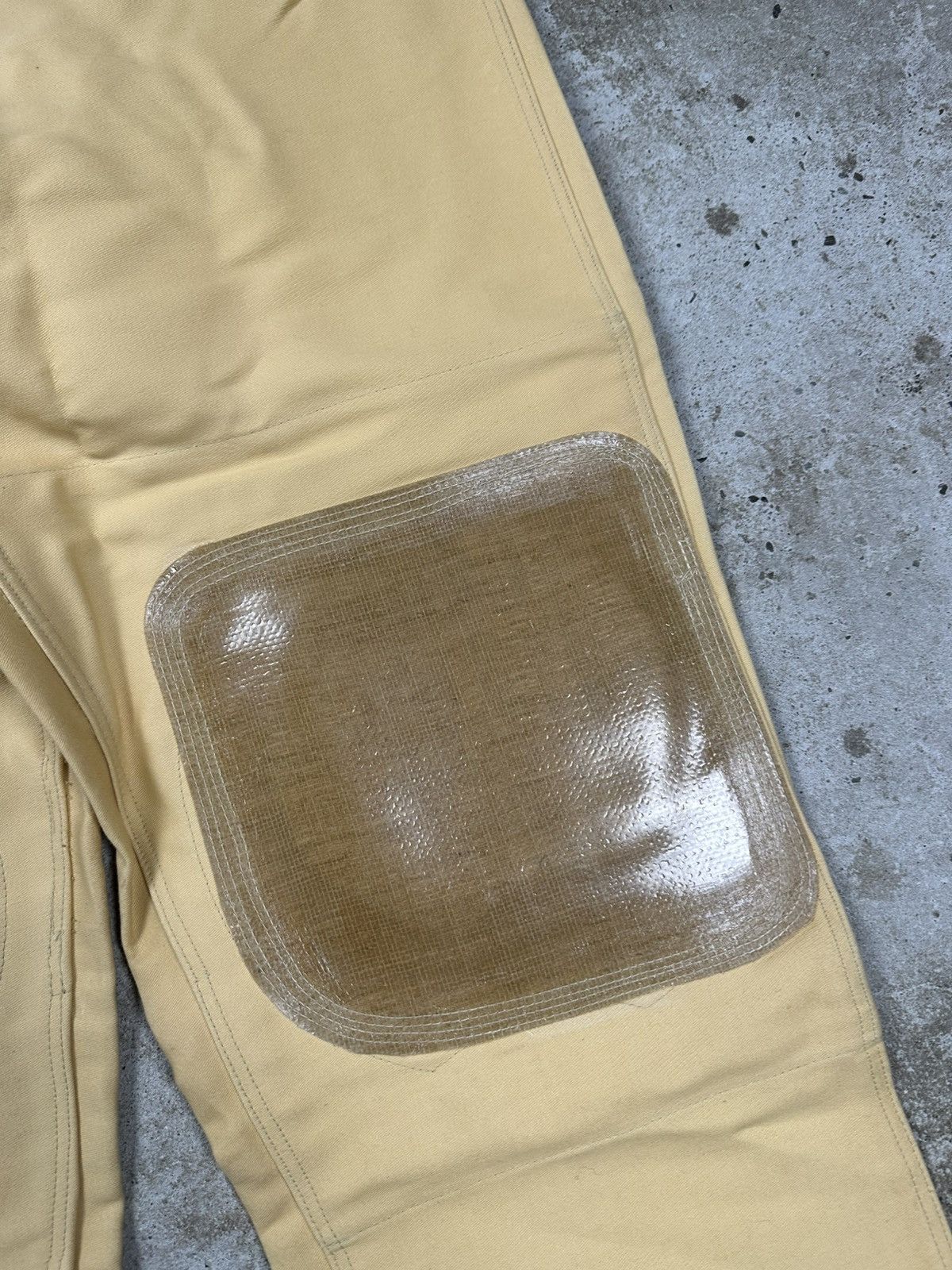 Le Laboureur Vintage 80/90s Yellow Workwear Double Knee Pants Size US 32 / EU 48 - 4 Thumbnail