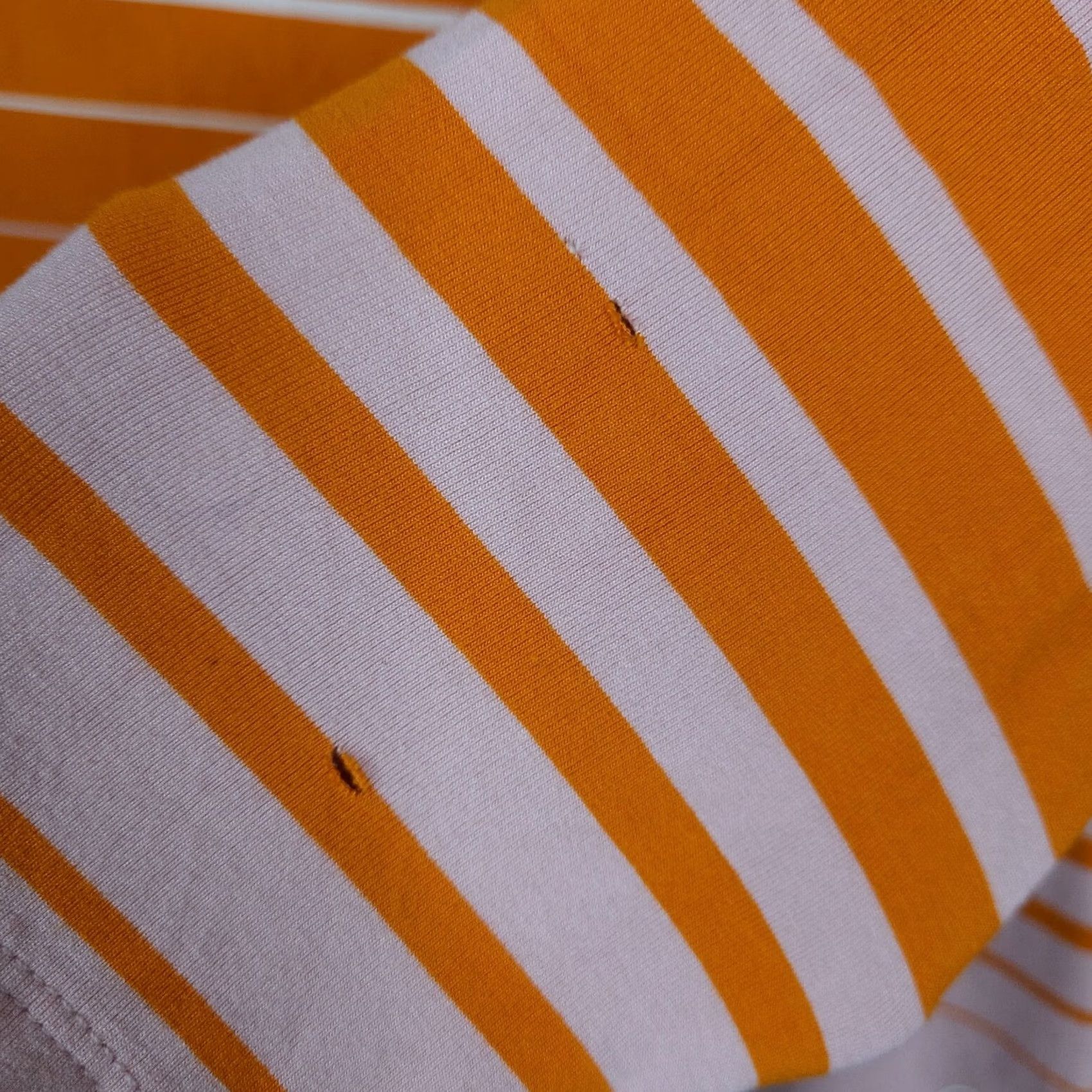 Bogner Bogner Women’s Orange White Stripe 3/4 Sleeve T-Shirt Size 8 Regular Cotton Blend Woman Shirt Slim? No — keep as is Size M / US 6-8 / IT 42-44 - 5 Thumbnail