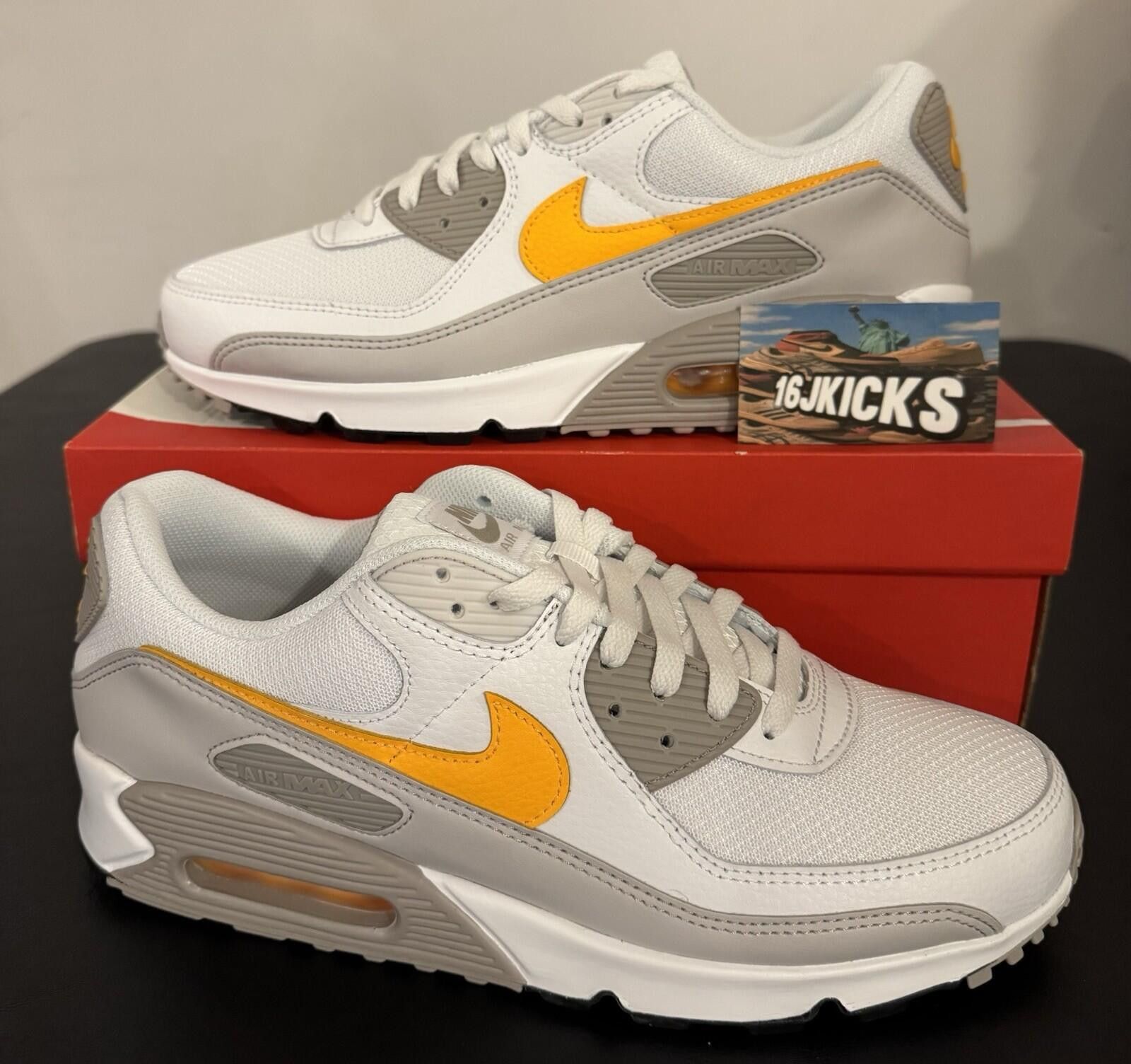 Nike Size 11.5 - Mens Nike Air Max 90 White Laser Orange Size US 11.5 / EU 44-45 - 1 Thumbnail