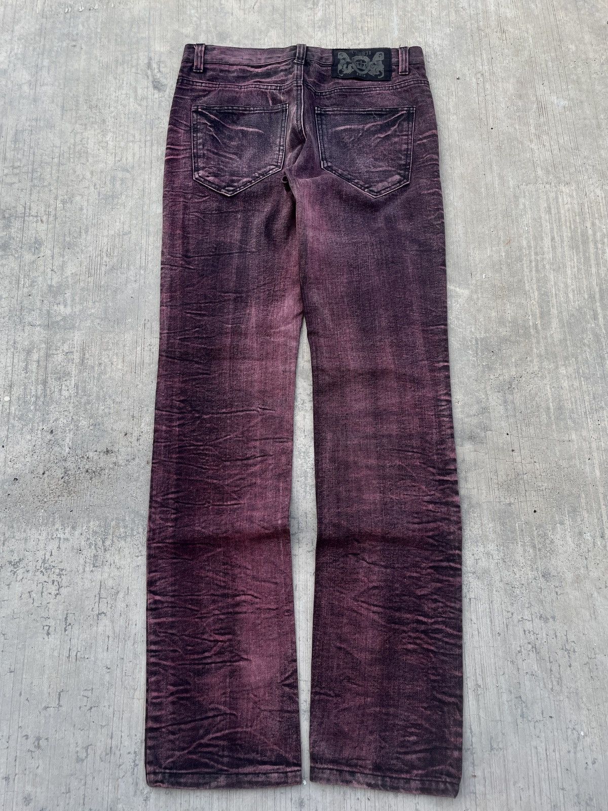 Japanese Brand 💥RARE💥2000s JAPANESE BRAND LOWBOX RED WINE WHISKER JEANS Size US 30 / EU 46 - 7 Thumbnail