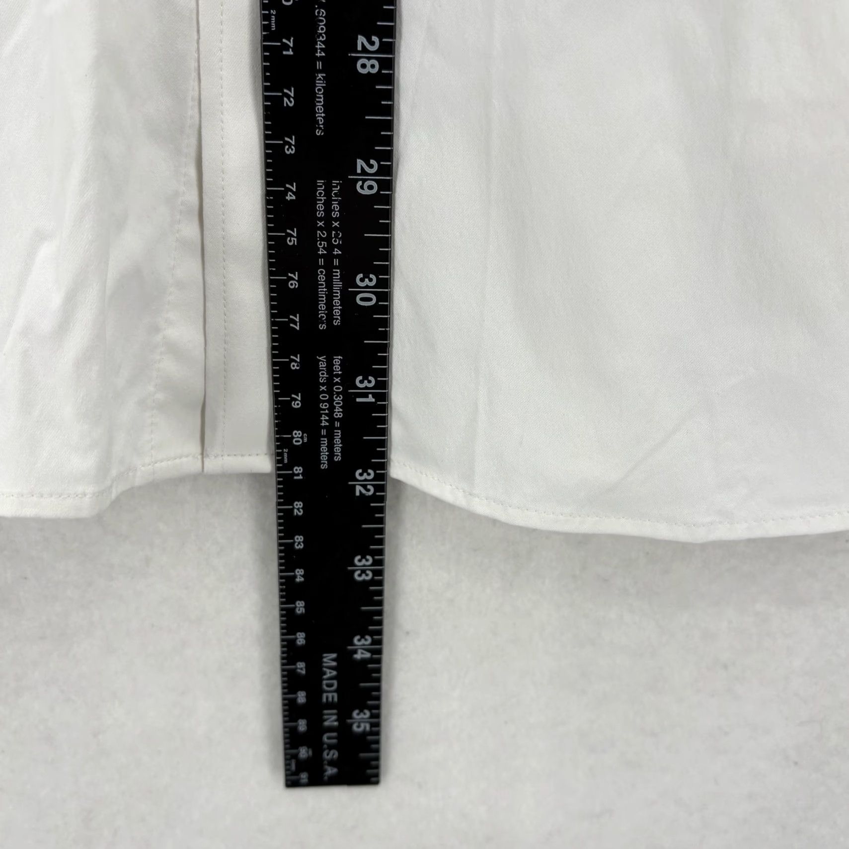 Express Express Dress Shirt Mens XL 17.5 34/35 White Slim Fit Stretch Moisture Wicking Shirt Size 46R - 7 Thumbnail