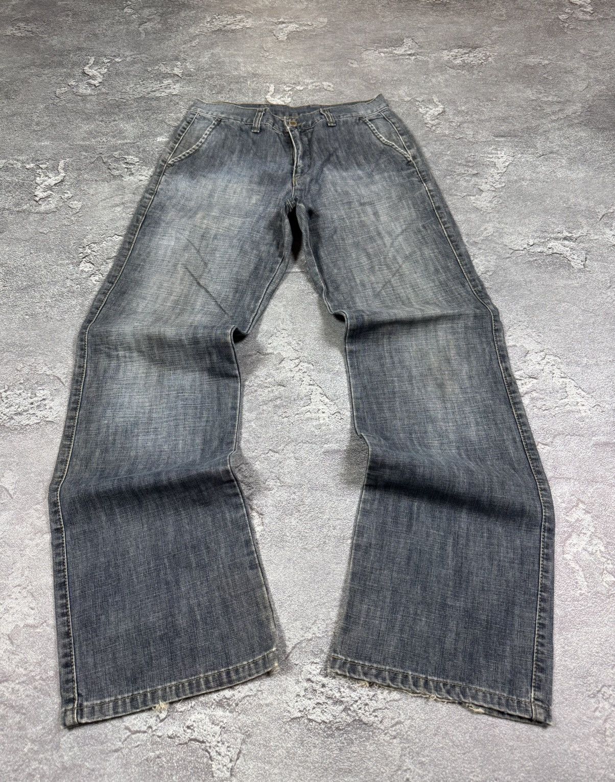 Pre-owned If Six Was Nine Flared Bootcut Straight Leg Jeans 2000s Y2k In Blue