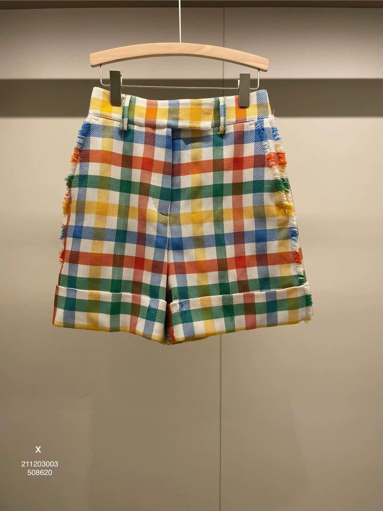 Thom Browne Thom Browne Colorful checked cotton shorts Size US 40 / EU 56 - 1 Thumbnail