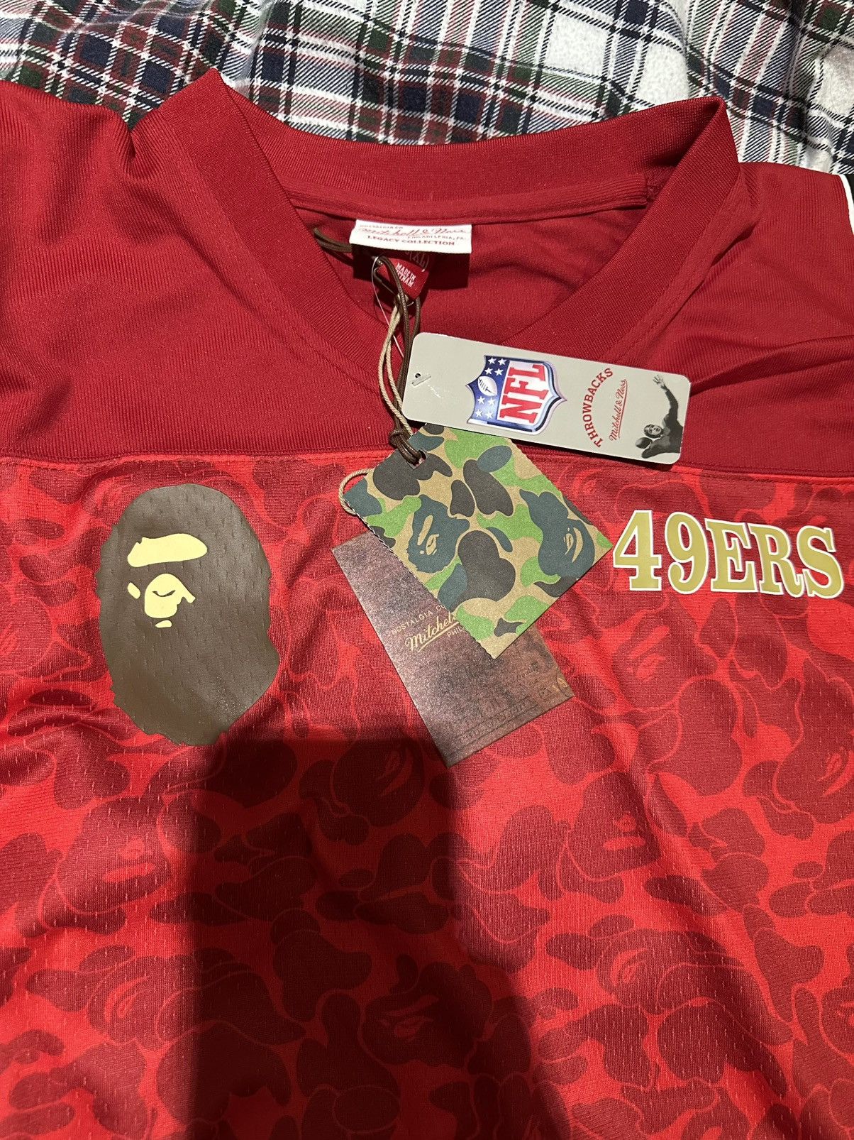 Bape × Mitchell & Ness Bape x Mitchell & Ness San Francisco 49ers Legacy Jersey Size US XL / EU 56 / 4 - 3 Thumbnail