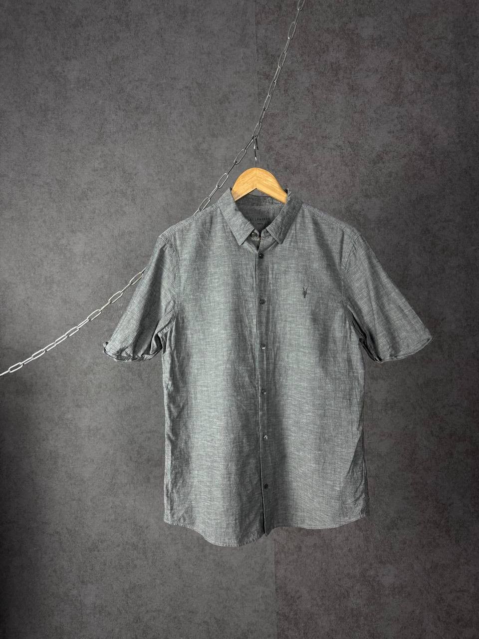 Allsaints Allsaints designer logo linen cotton shirt Size US S / EU 44-46 / 1 - 1 Thumbnail
