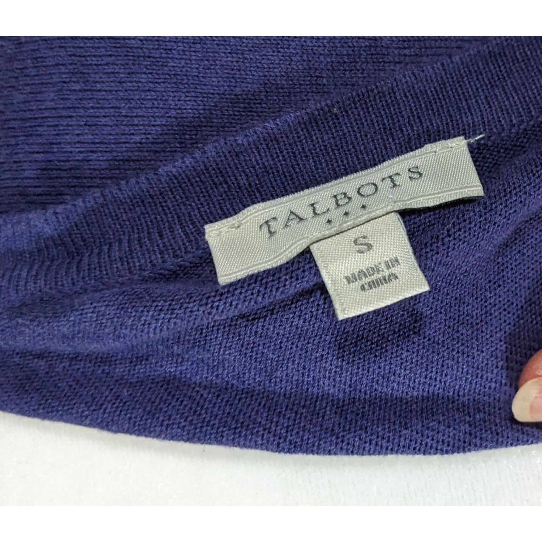 Talbots Preppy Casual Blue And Purple Ombre Cardigan by Talbots Size S / US 4 / IT 40 - 6 Thumbnail
