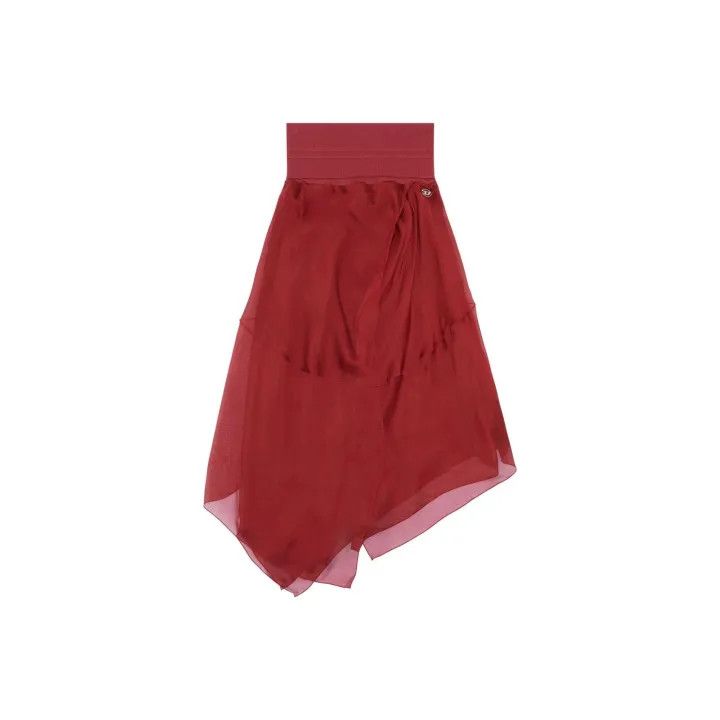 Diesel Diesel Y2K Red Irregular Casual Long Skirt 0079 Size 42" / US 20 - 1 Thumbnail
