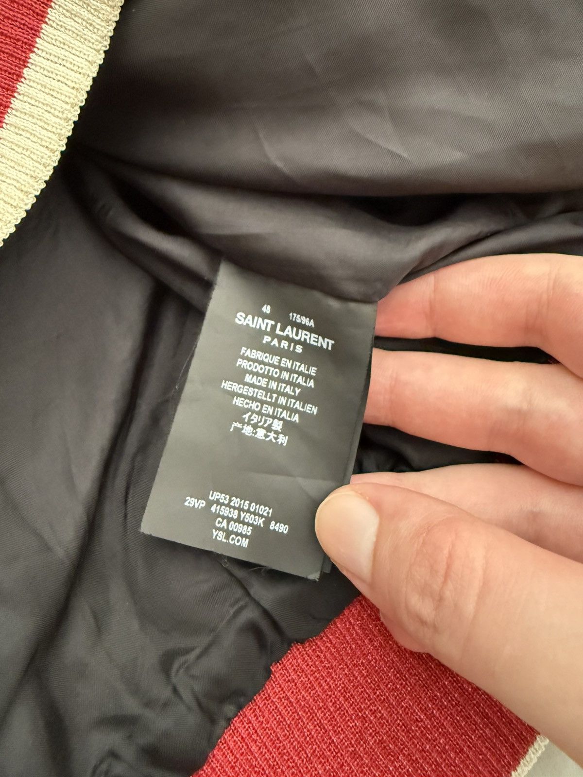 Saint Laurent Paris Saint Laurent Paris SS16 Trex Mexican Bomber Sz.48 Size US M / EU 48-50 / 2 - 7 Thumbnail