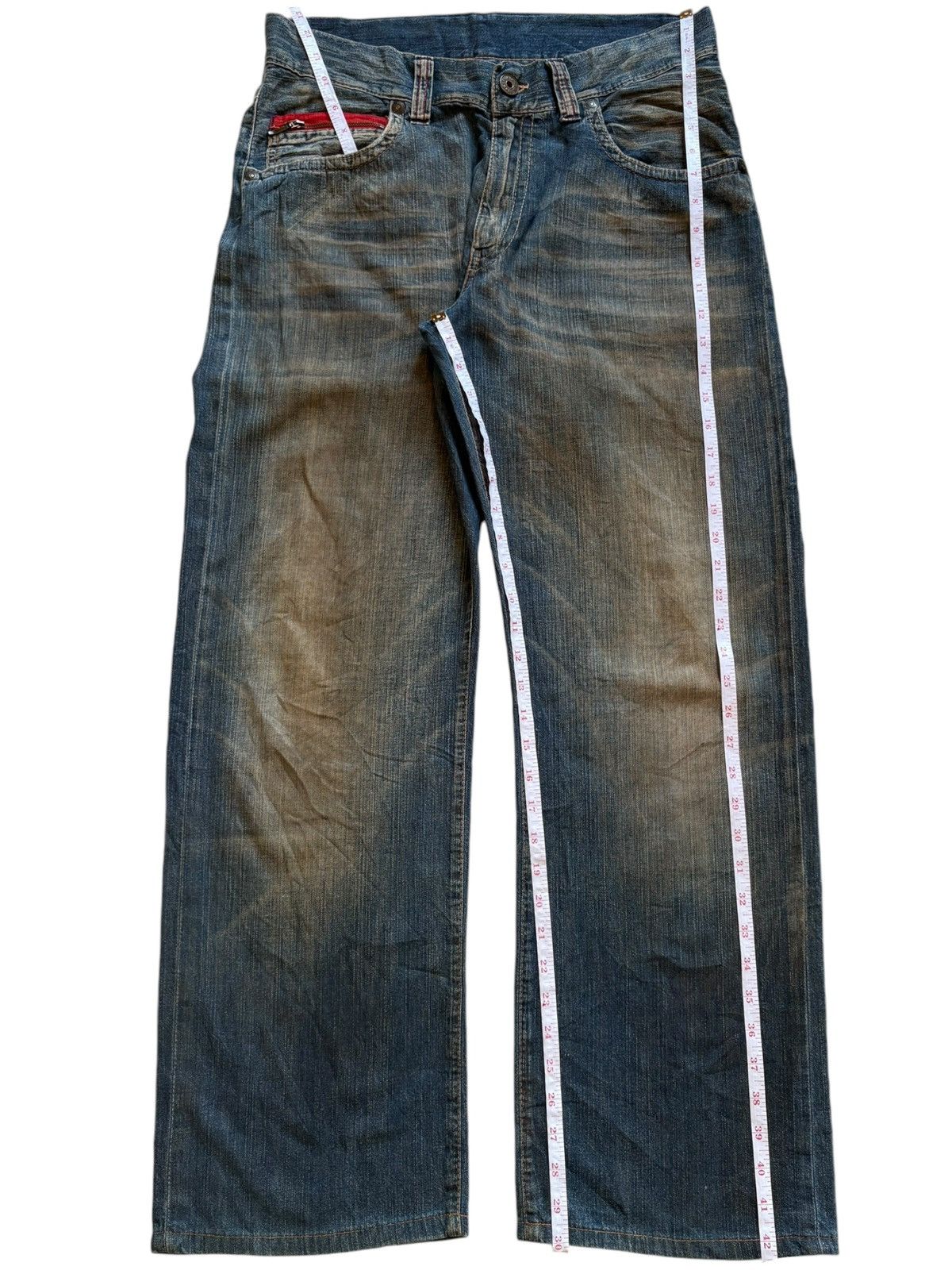 Replay Vintage Replay Rusty Mud Wash Baggy Jeans Size US 33 - 15 Thumbnail