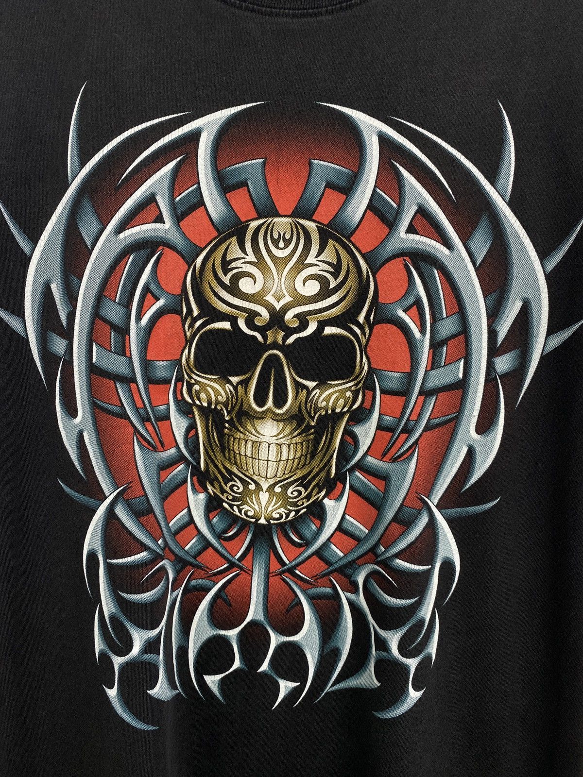 4GSELLER 💀 Vintage 90s Skull Death All Over Print Y2K Retro Rare Hype Size US L / EU 52-54 / 3 - 4 Thumbnail