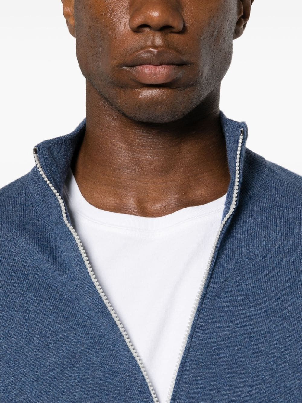 Brunello Cucinelli o1w1db10425 Cashmere Sweatshirt in Light Blue Size US M / EU 48-50 / 2 - 5 Thumbnail
