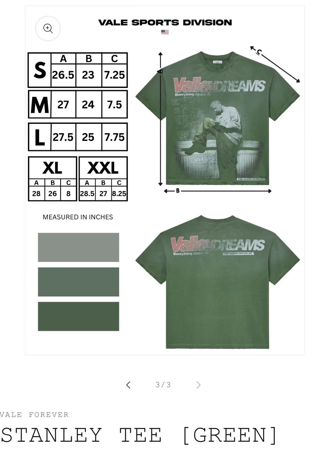 Vale Vale Stanley Tee Size US M / EU 48-50 / 2 - 3 Thumbnail