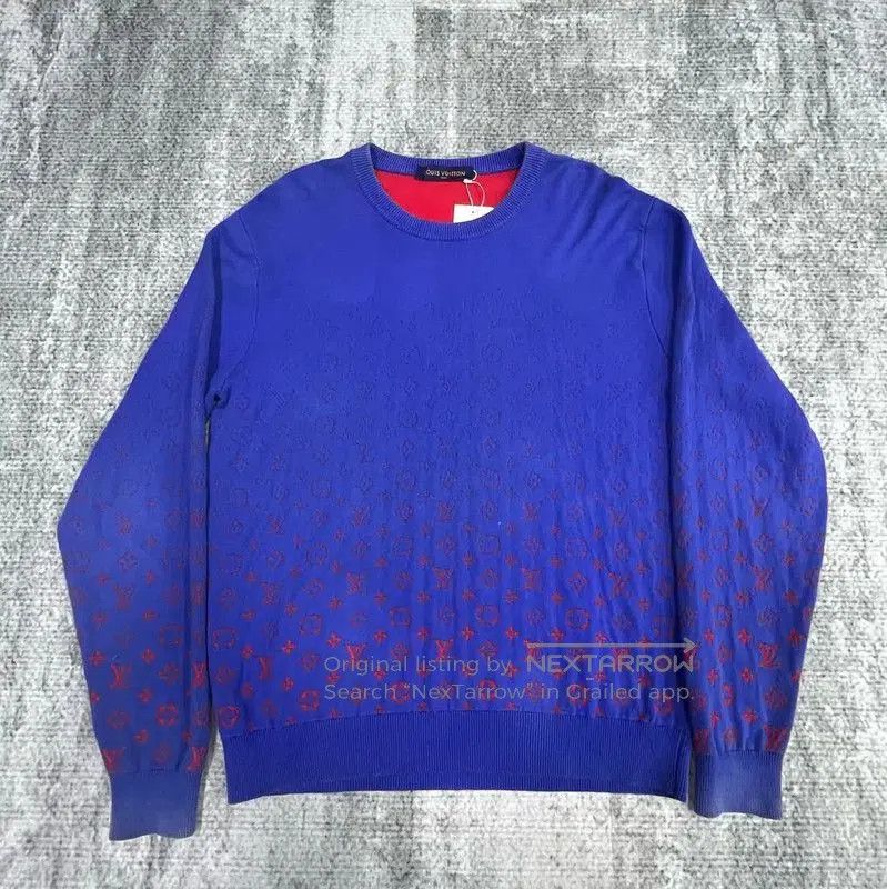 Louis Vuitton Louis Vuitton Blue Cotton Knit Sweater for Men . Size US XL / EU 56 / 4 - 1 Thumbnail
