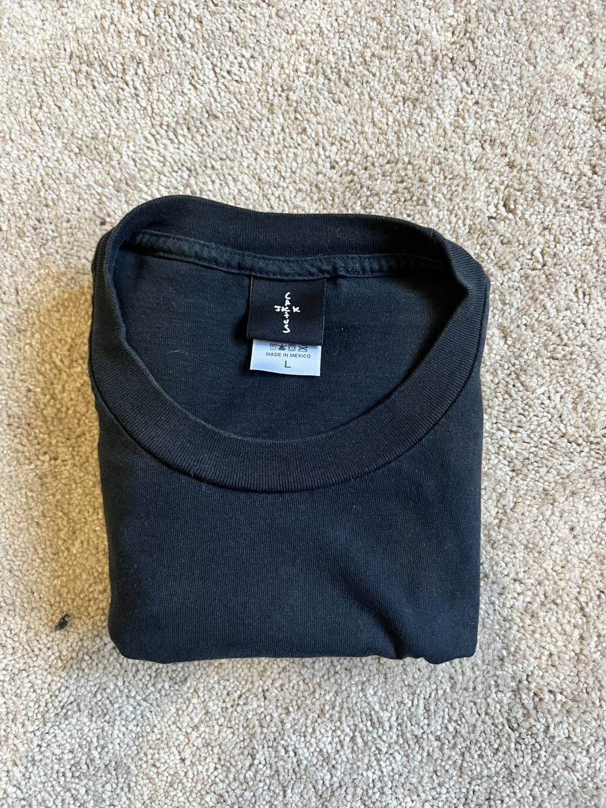Travis Scott Travis Scott In the Dark Tee/Blackout rally -size L Mens Size US L / EU 52-54 / 3 - 5 Thumbnail