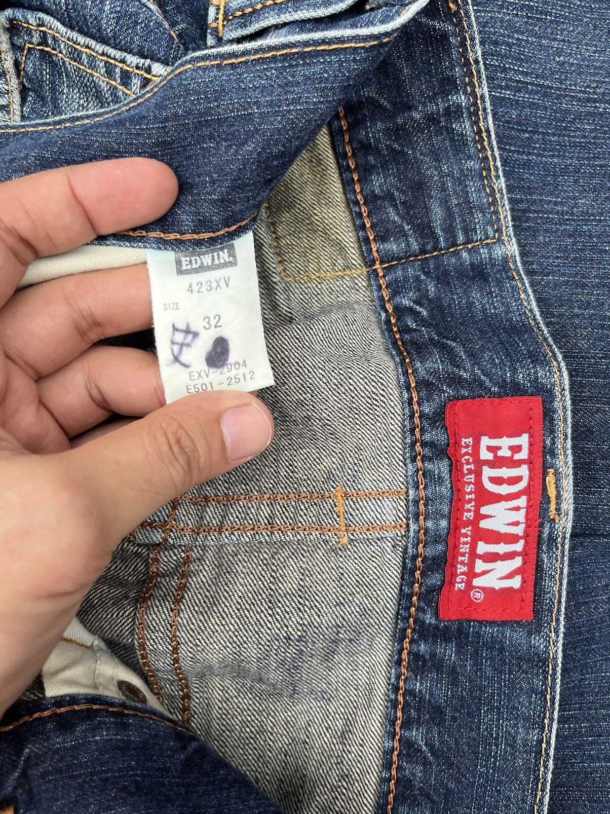 Edwin Vintage Japanese Brand Edwin Distressed Wide Leg Jeans Size US 34 / EU 50 - 10 Thumbnail