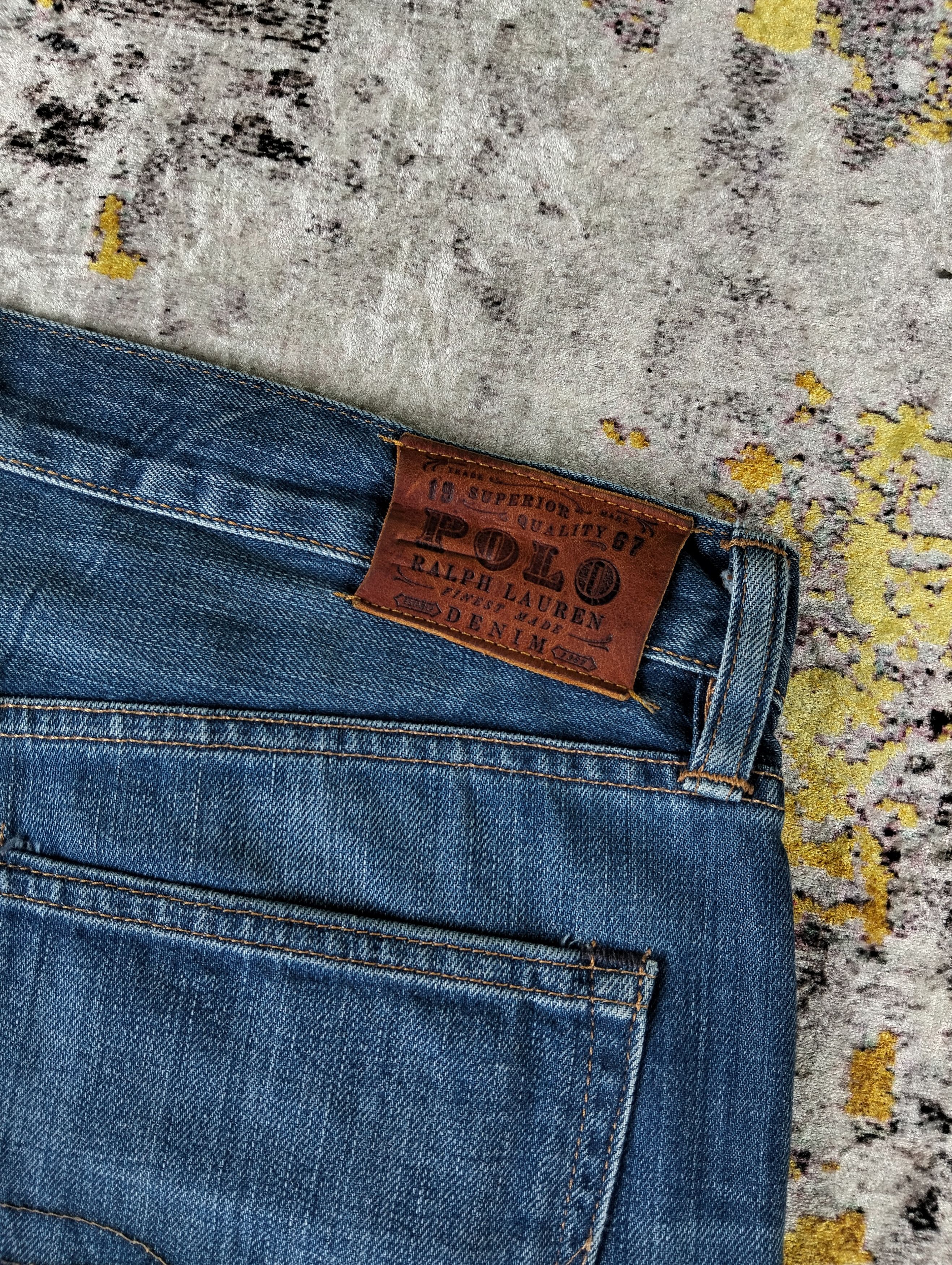 RRL Ralph Lauren PRL Polo Ralph Lauren Button Fly StraightFit 650 Denim Jeans Size US 35 - 10 Thumbnail