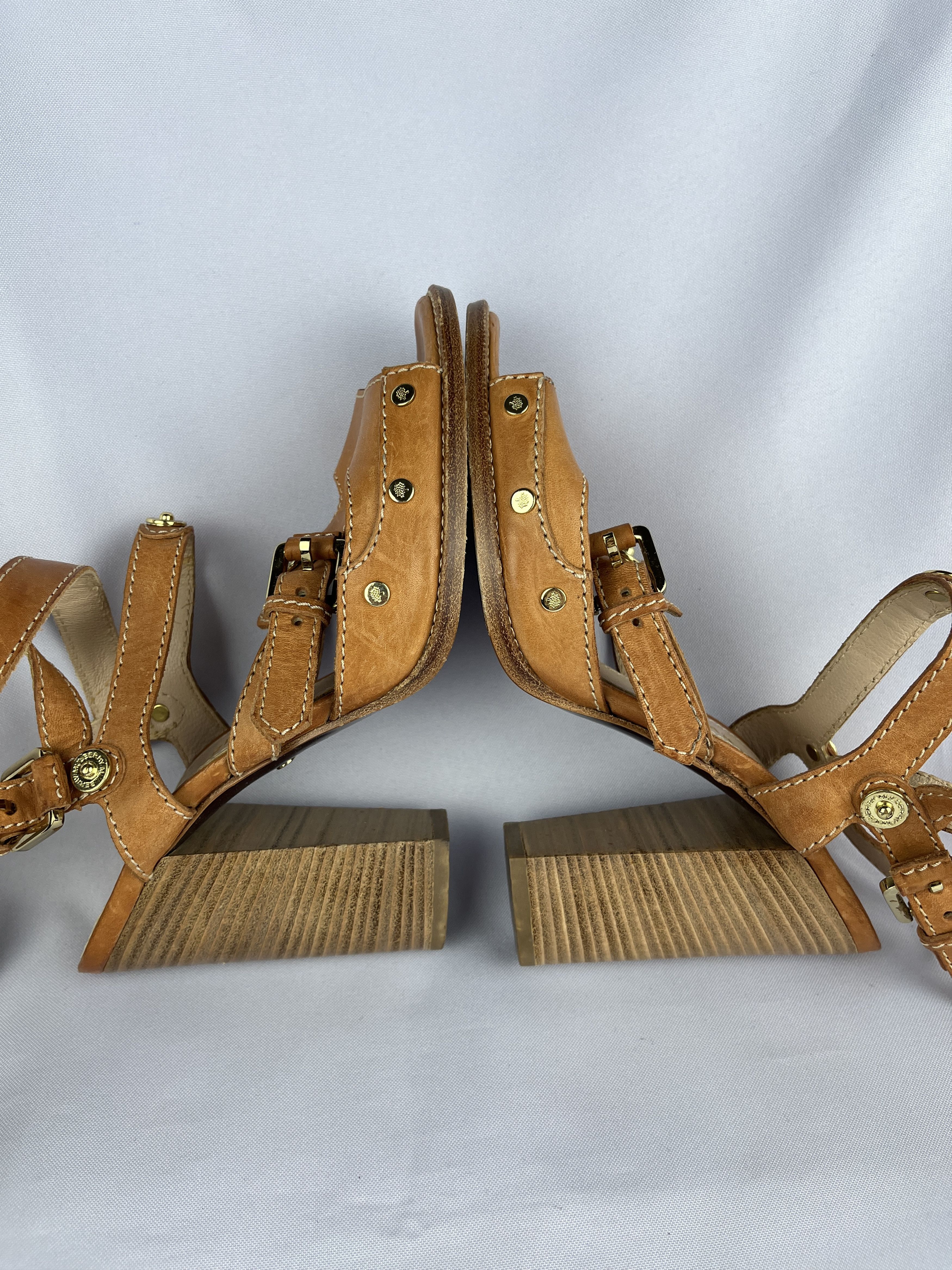 Mulberry Mulberry Strappy Heels Sandals Leather Women's Size US 7 / IT 37 - 8 Thumbnail