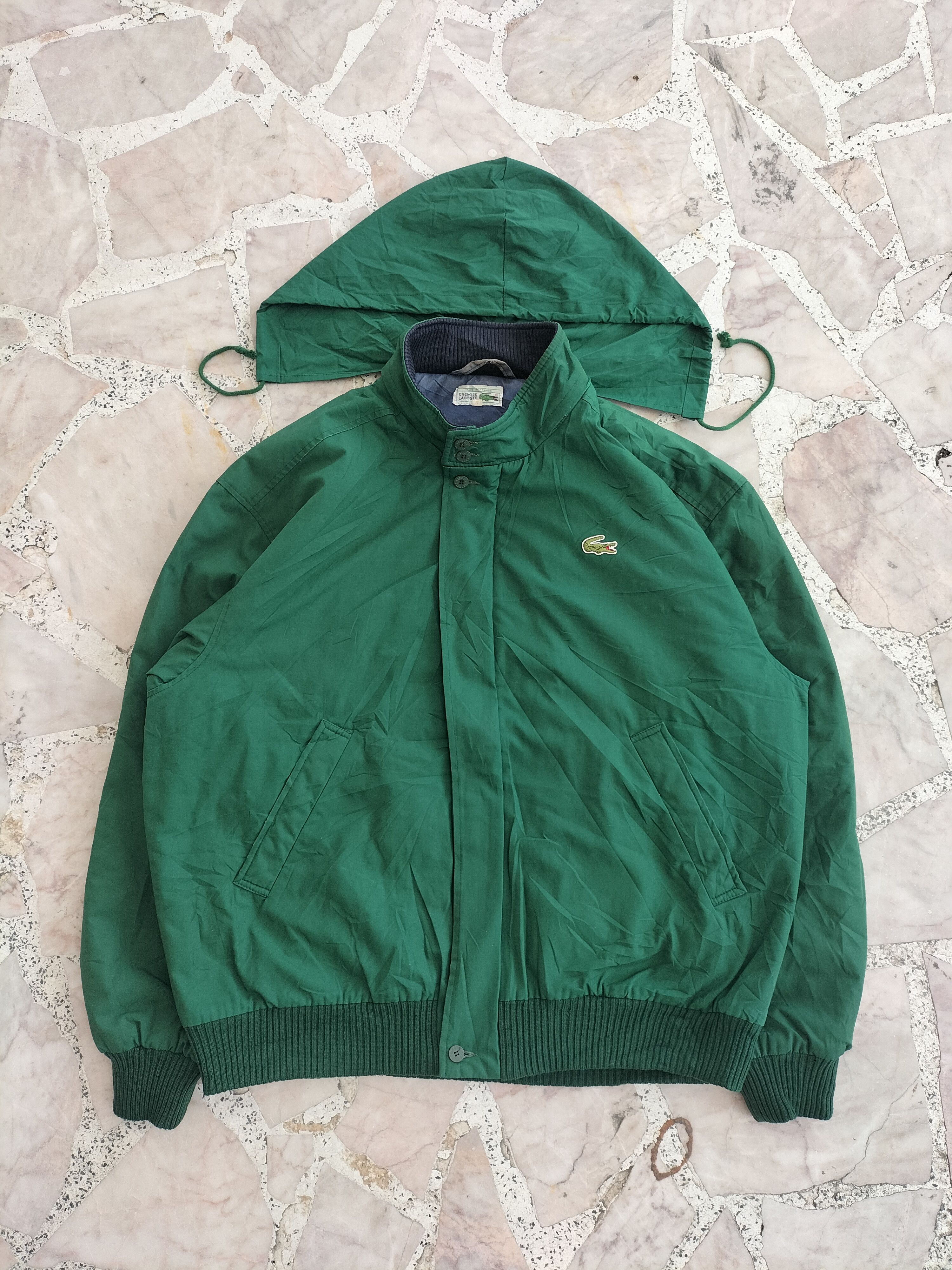 Lacoste Lacoste Foldable Hoodie Vintage Green Jacket France Size US XL / EU 56 / 4 - 6 Thumbnail