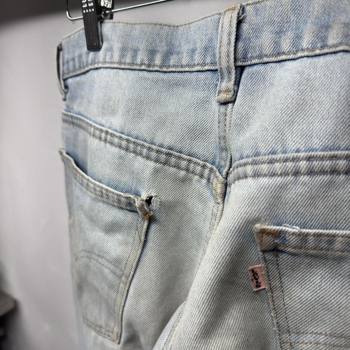 Levi's 80s Levi's 517 Thrashed Faded Flare Jeans ERD Grunge Chrome Size US 31 - 15 Thumbnail