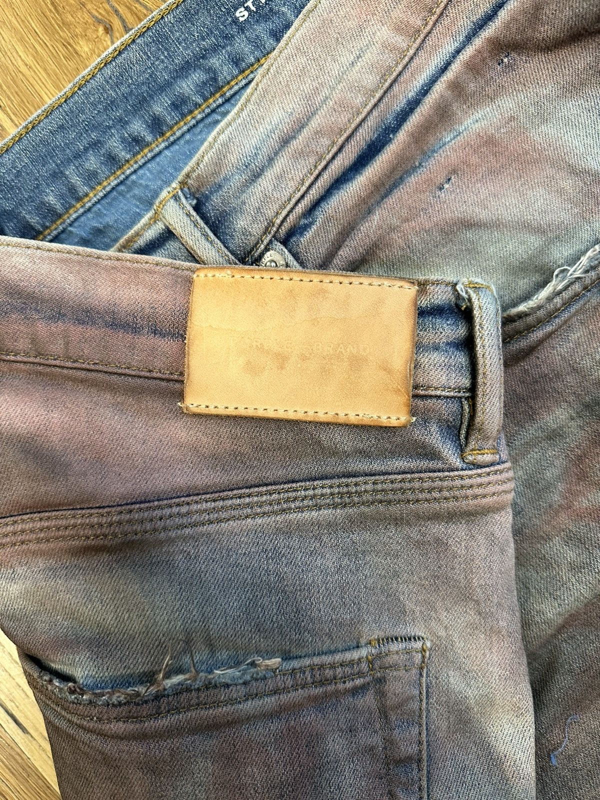 Purple Brand Purple Brand Red Dyed Blue Denim Jeans Size 36 Size US 36 / EU 52 - 4 Thumbnail