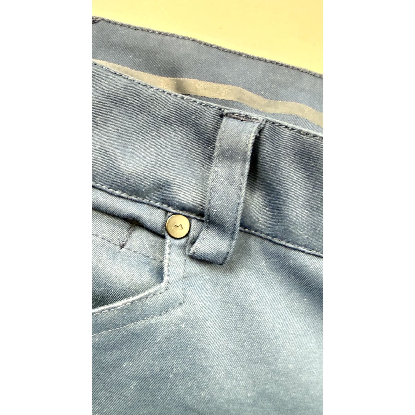 Vintage Myles Pants Mens 2XL Navy Blue Performance Chino Polyester Straight Leg Front Zip Pockets Casual Travel Athletic Size US 39 - 6 Thumbnail