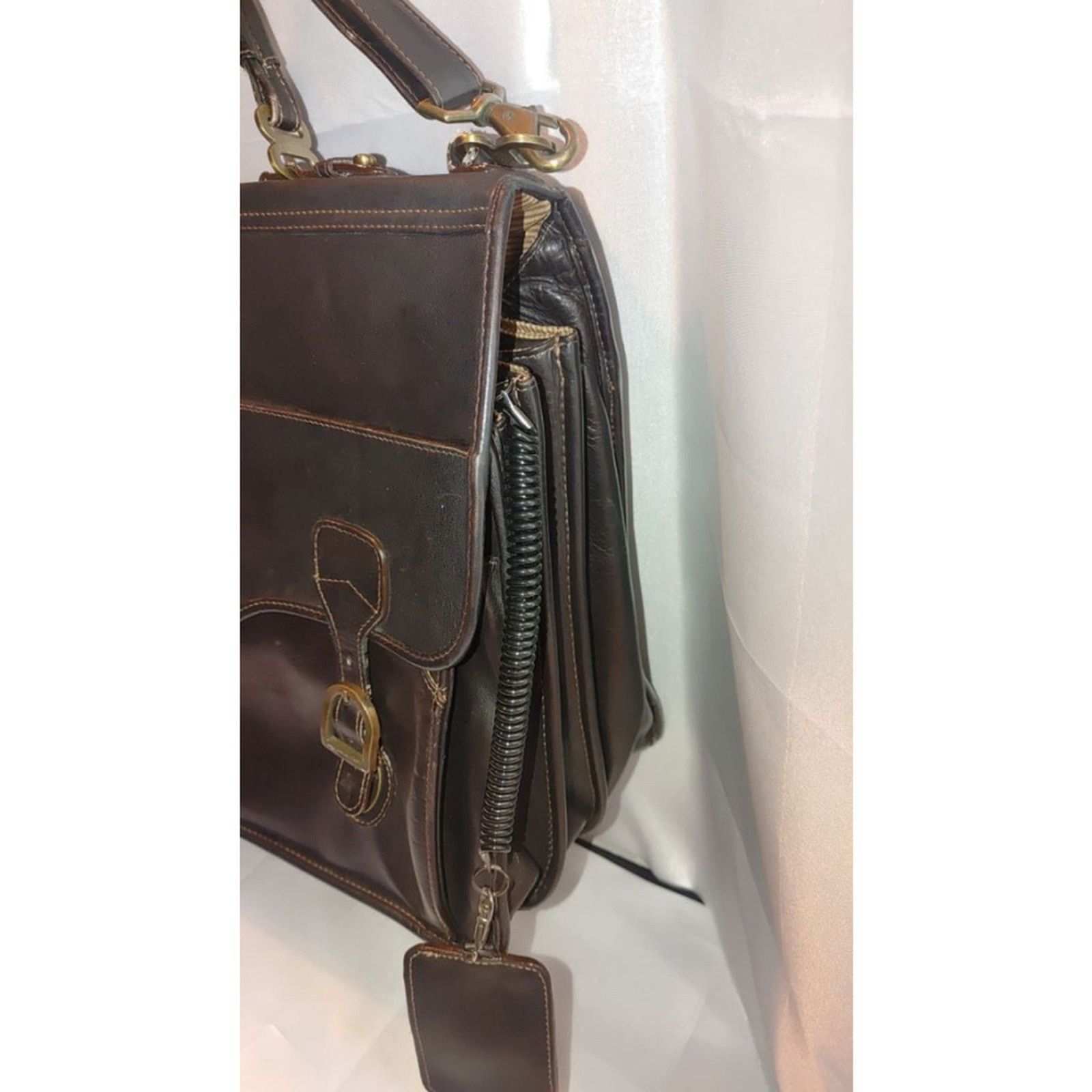 Santa Rosa Santa Fe Airline Int.'l DILANA Flapover Leather Satchel Size ONE SIZE - 4 Thumbnail