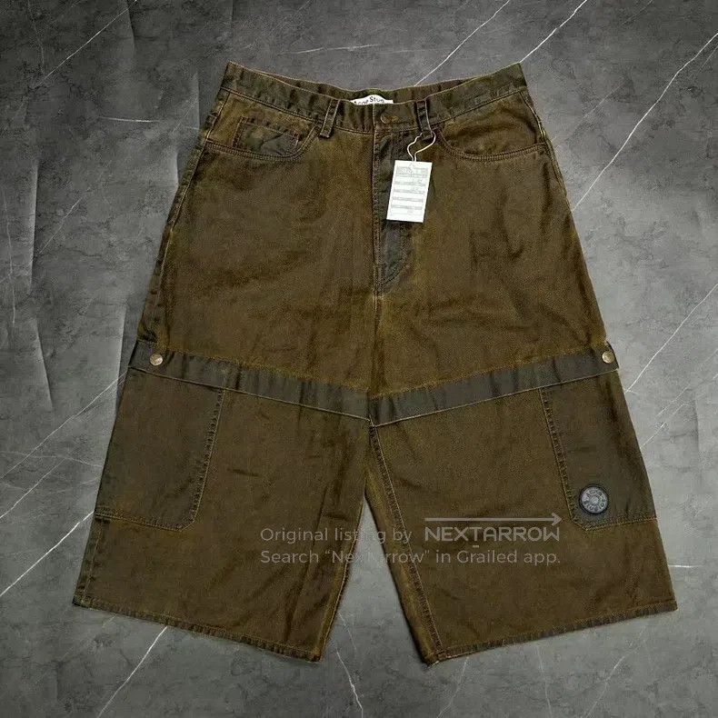Acne Studios 25SS Distressed Mud Dye Shorts