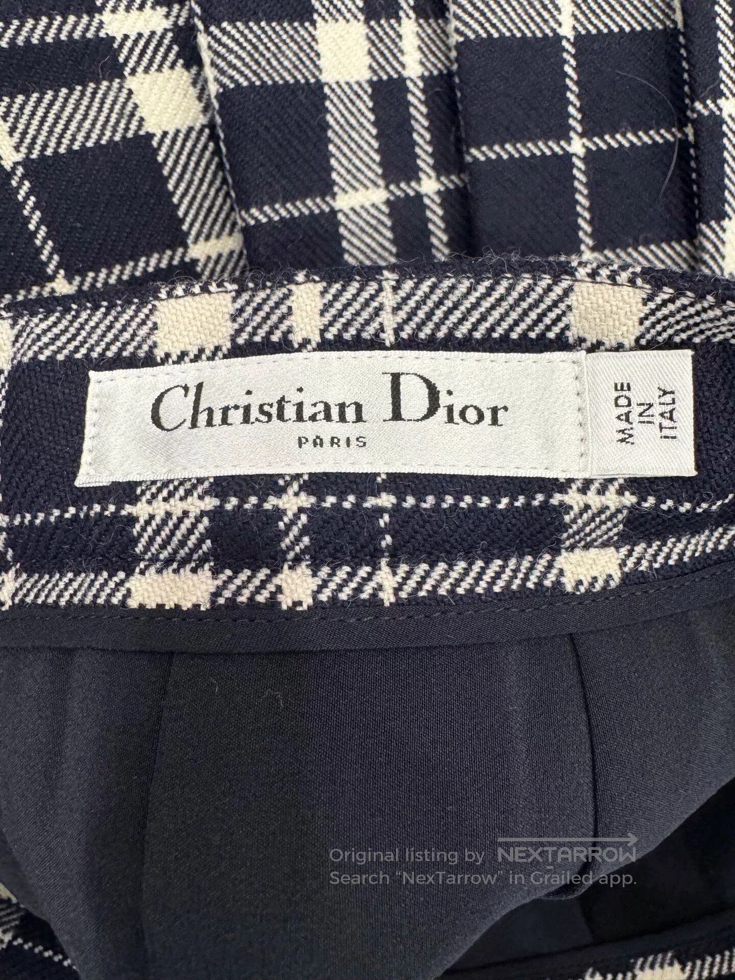 Dior Dior Plaid Wool Pleated Skirt. Size 37" - 4 Thumbnail
