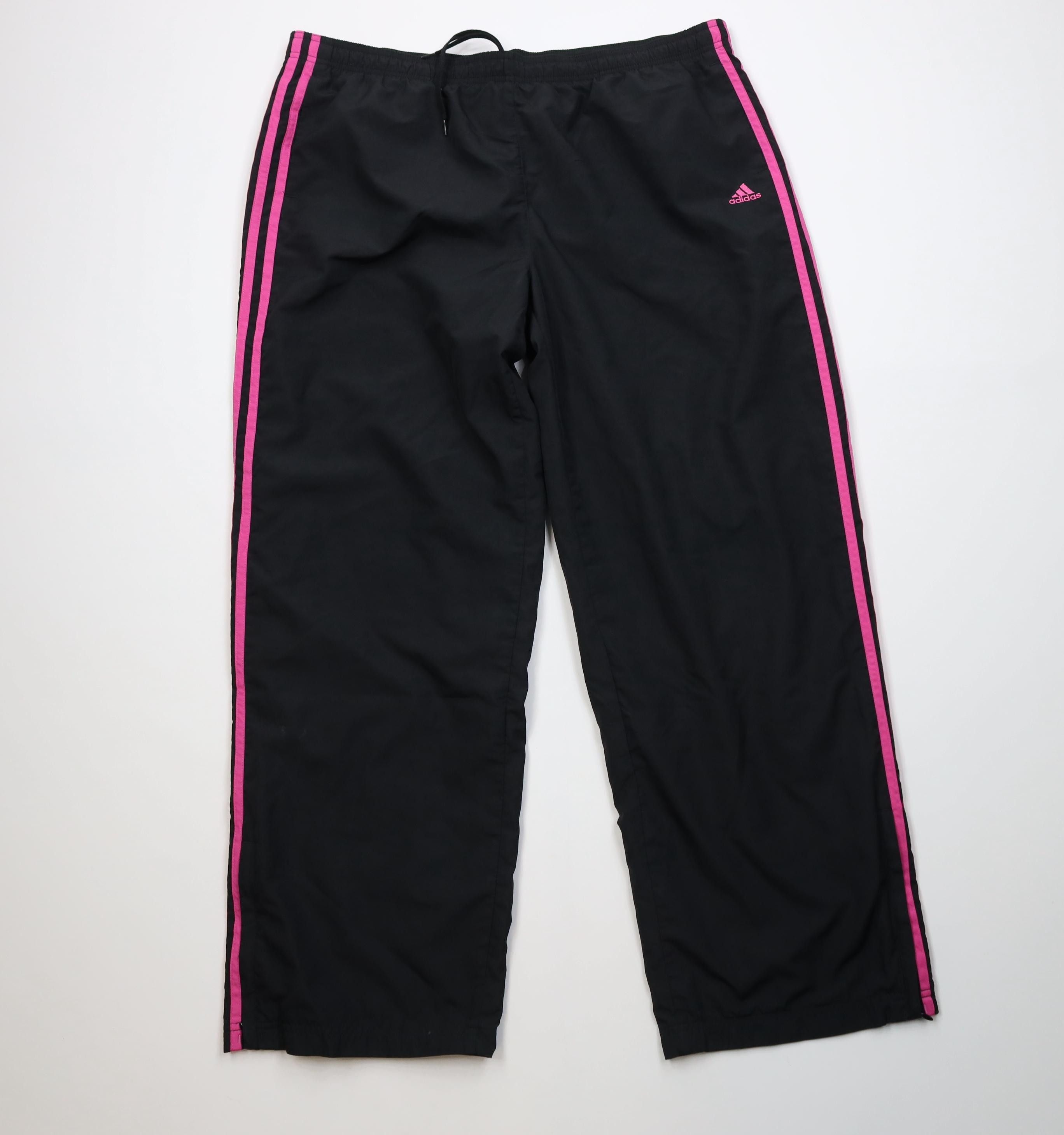 Adidas Vintage Y2K Adidas Striped Lined Wide Leg Windbreaker Pants Size 38" / US 16 / IT 52 - 1 Thumbnail
