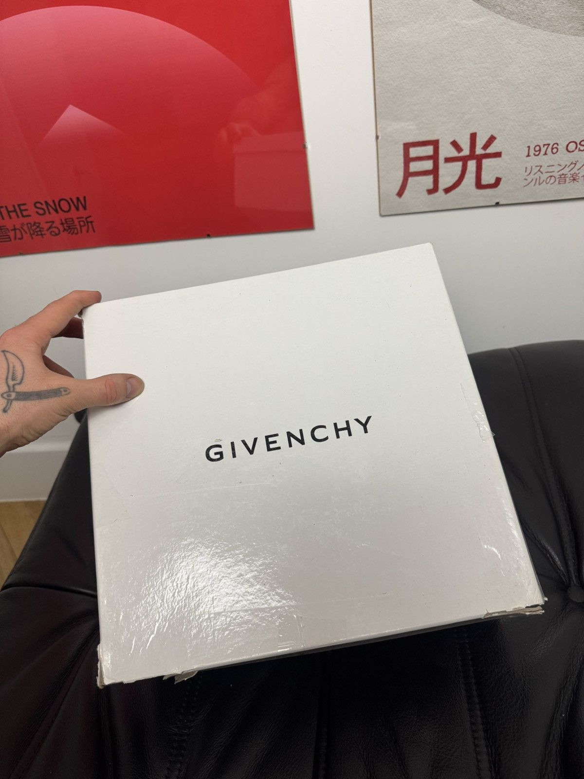 Givenchy Givenchy Tyson High-Top Sneakers Woven Leather Checkerboard Size US 7.5 / EU 40-41 - 10 Thumbnail