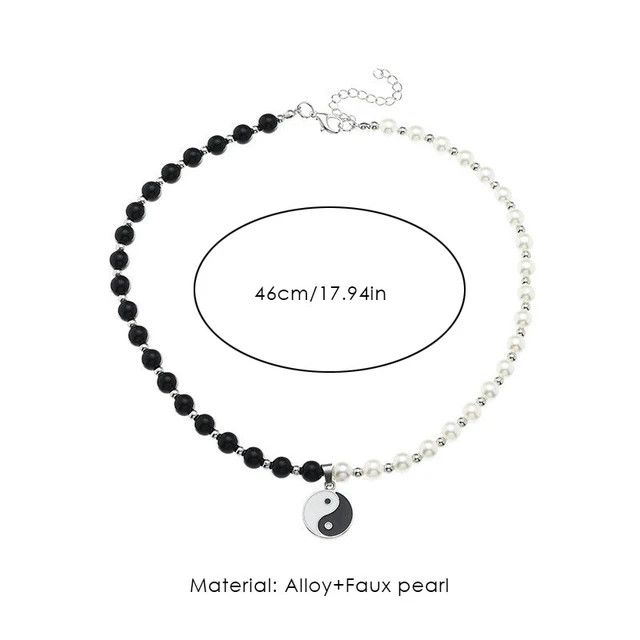 Other Black and White Round Pendant Pearl Necklace Size ONE SIZE - 3 Thumbnail