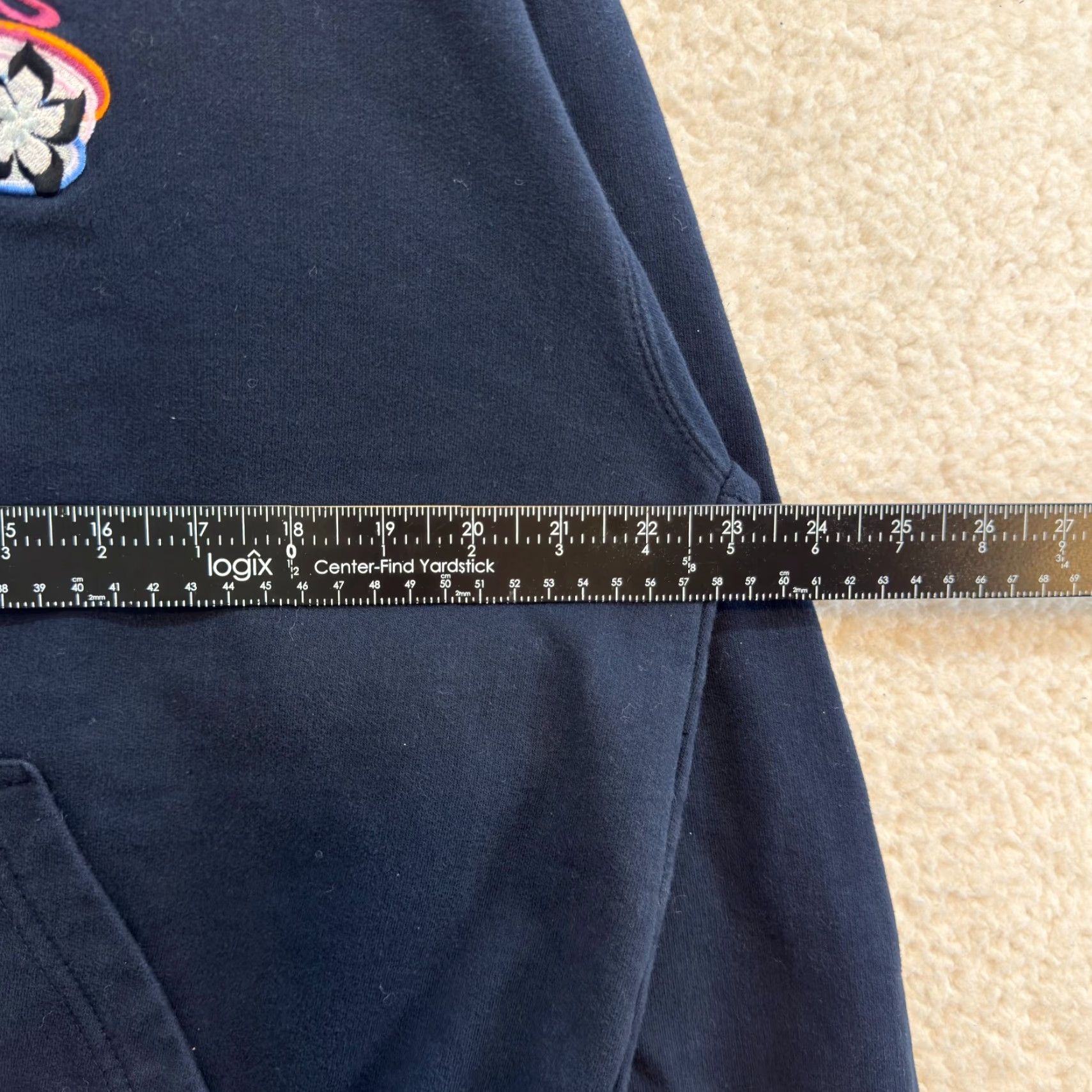 Vintage VINTAGE Y2K Stylo Hoodie Sweatshirt L Navy Blue Las Vegas Surfer Tropical Coconut Mens Size L / US 10 / IT 46 - 7 Thumbnail