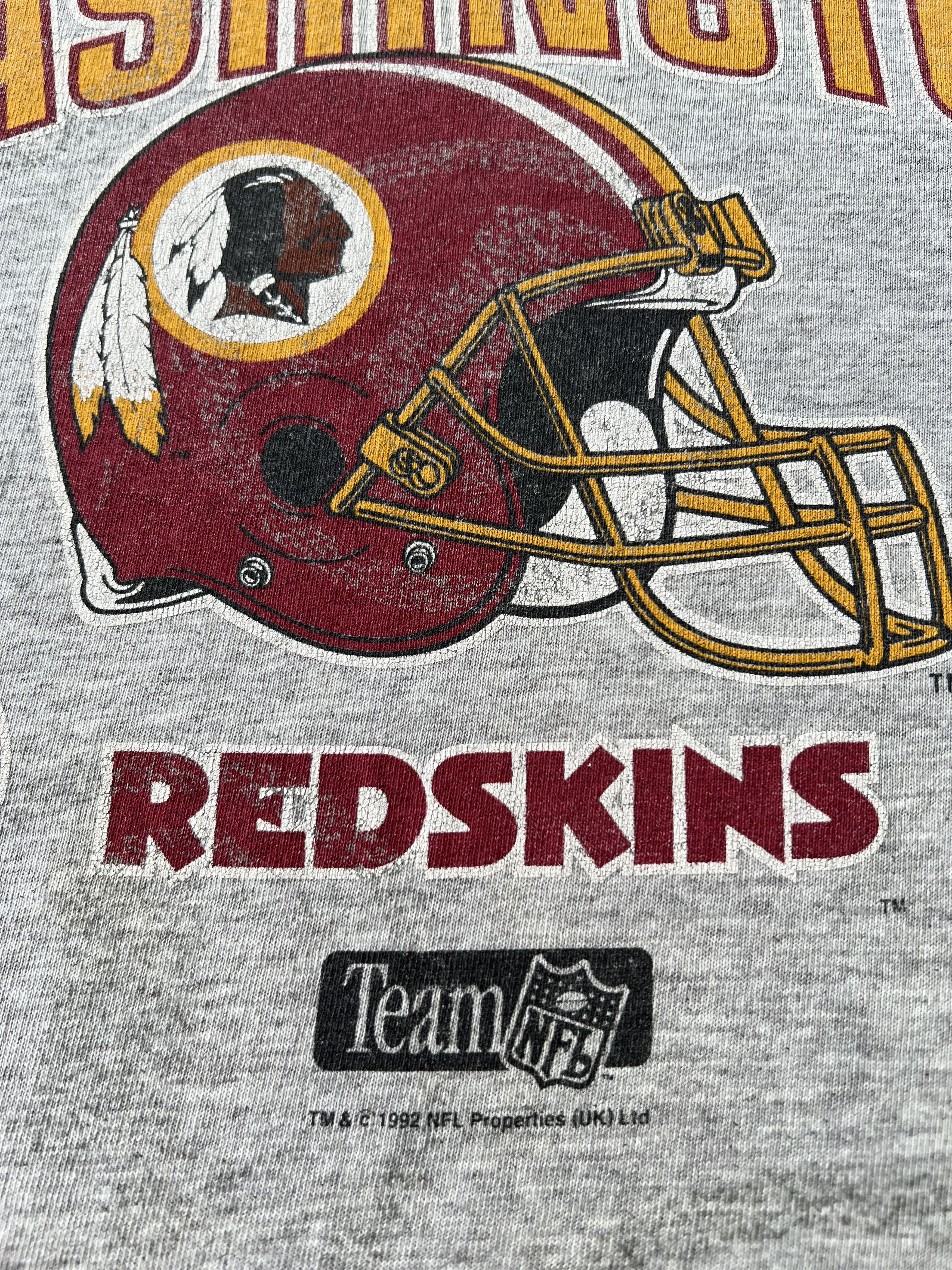 NFL Vintage 1992 Washington Redskins NFL AOP Gray T-shirt Size US L / EU 52-54 / 3 - 6 Thumbnail