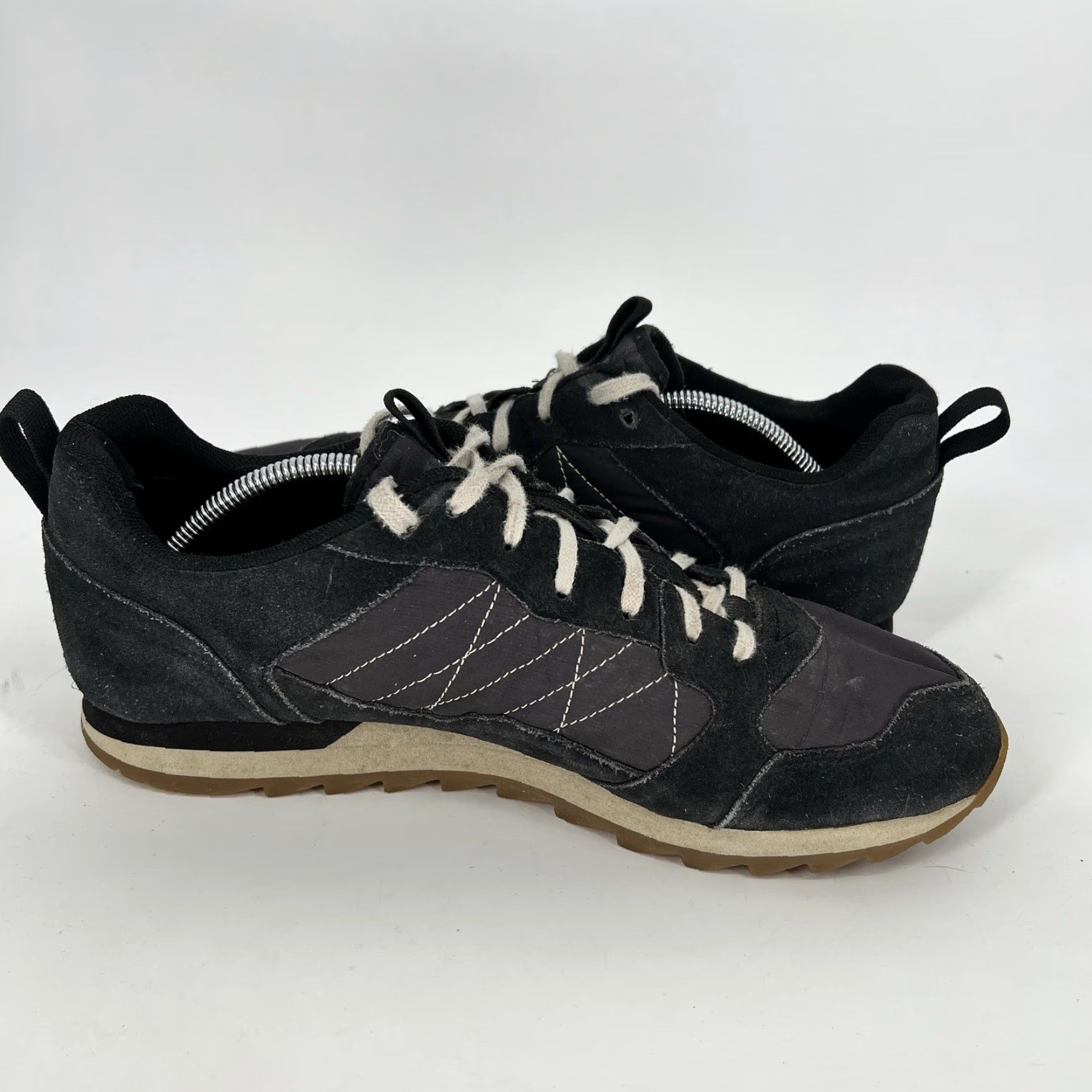 Merrell Merrell Alpine Retro Sneakers Mens Size 10 Navy Blue Leather Nylon Breathable Cushioned Comfort Low Top Rubber Outsole Hiking Walking Men Shoes Size US 10 / EU 43 - 6 Thumbnail