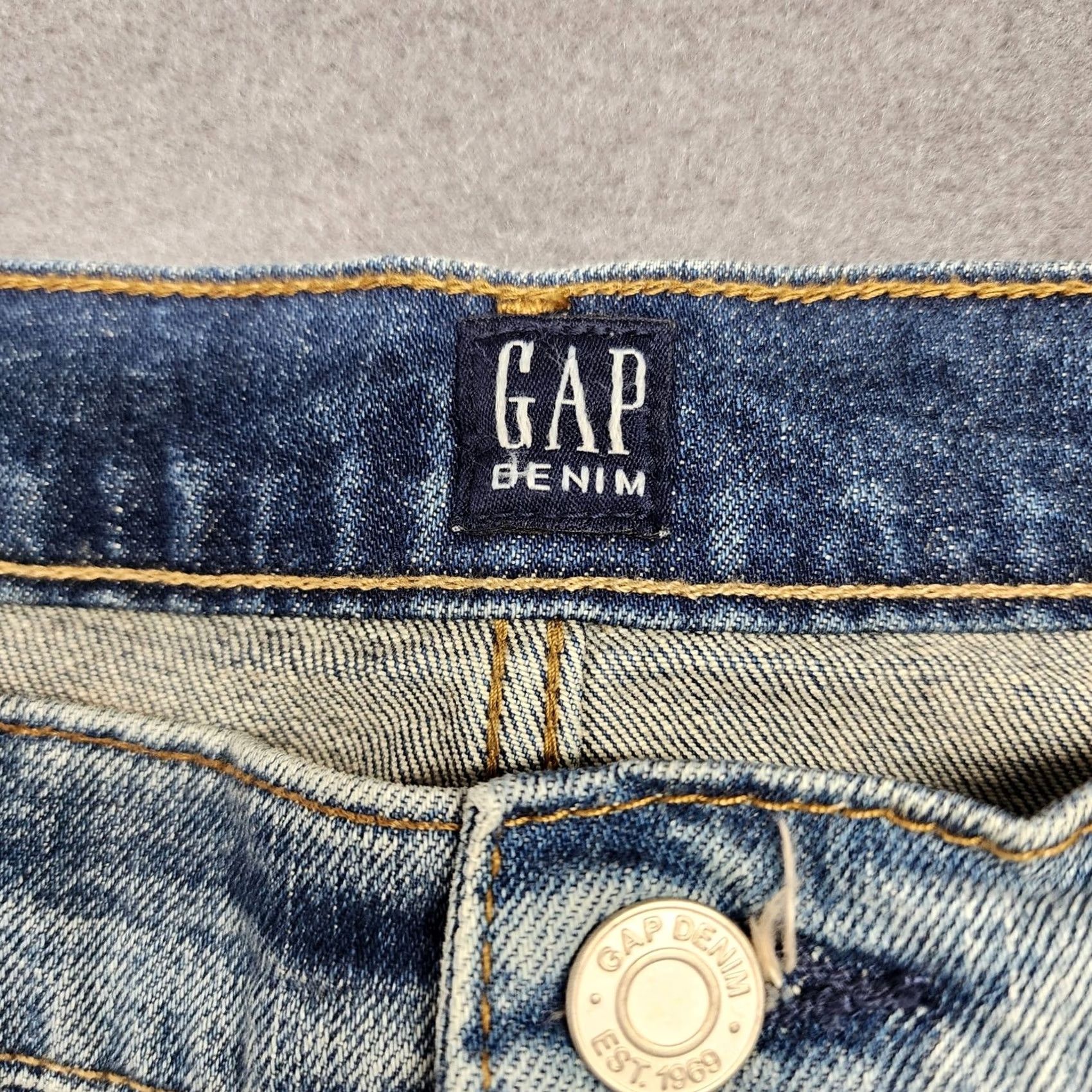 Gap VINTAGE Gap Denim Jeans Womens 32 Regular Best Girlfriend Distressed Tapered Stretch NEW Size 24" / US 00 / IT 34 - 3 Thumbnail